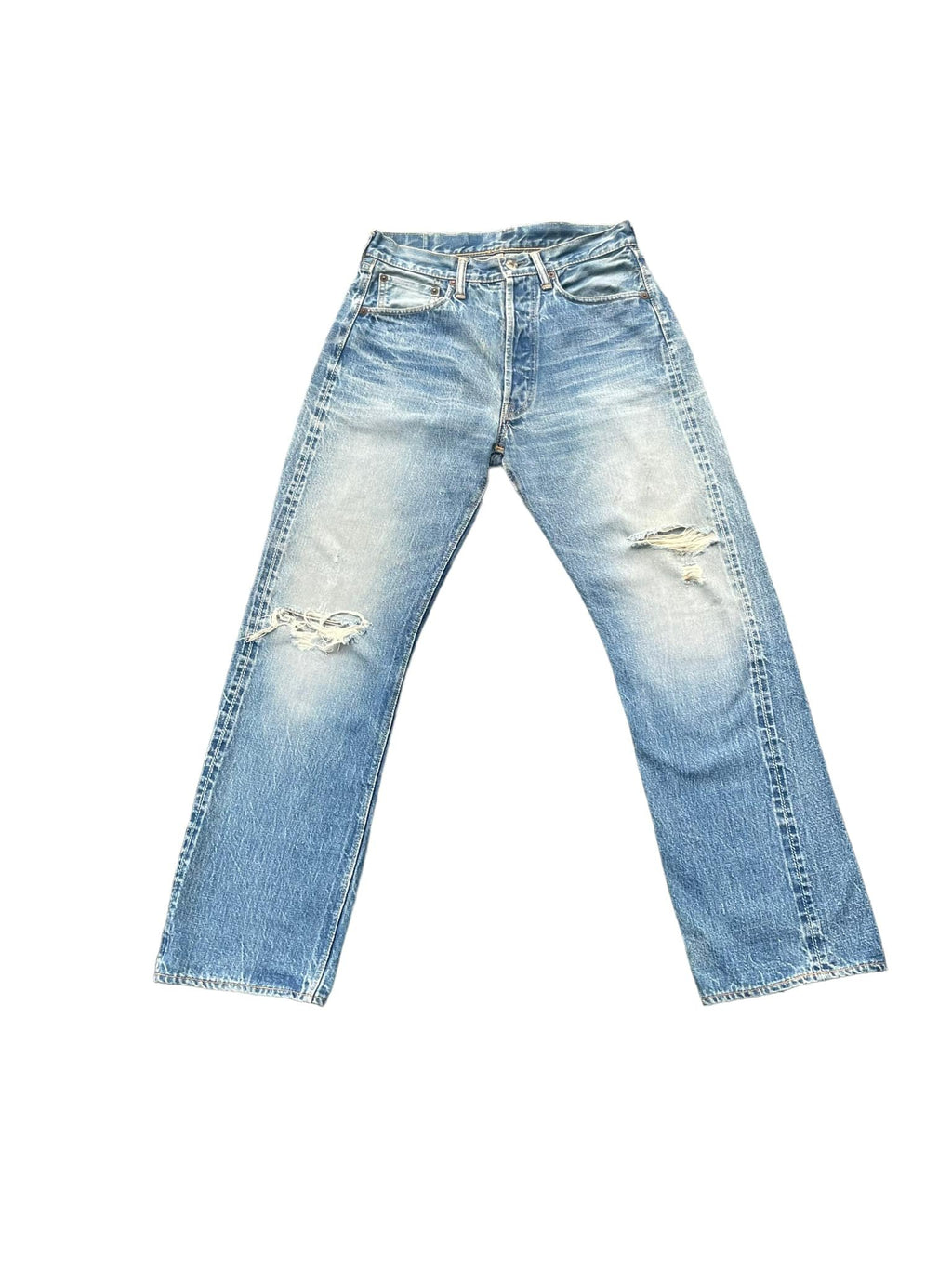 Vintage Warehouse Company Selvedge Faded Distresed Denim
