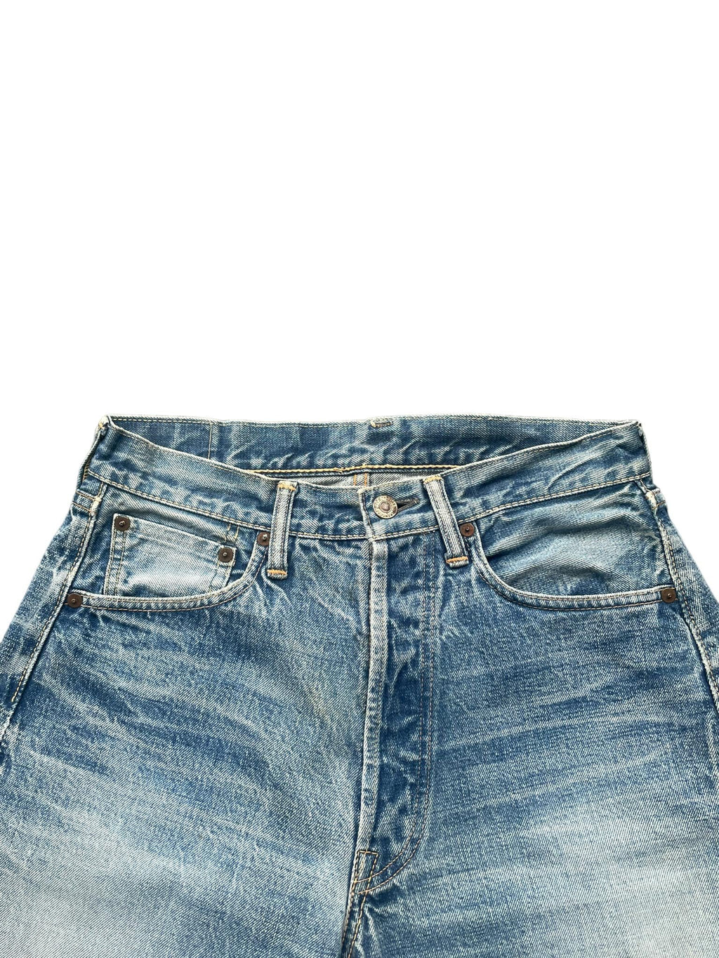 Vintage Warehouse Company Selvedge Faded Distresed Denim