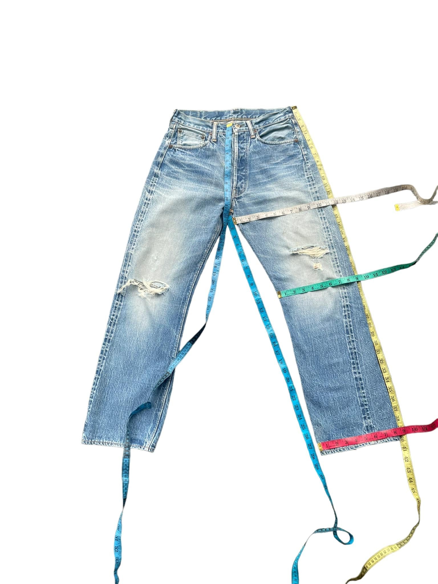 Vintage Warehouse Company Selvedge Faded Distresed Denim