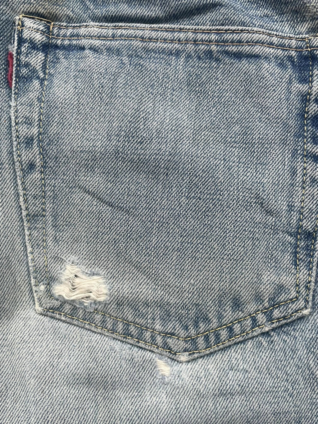 Vintage Warehouse Company Selvedge Faded Distresed Denim