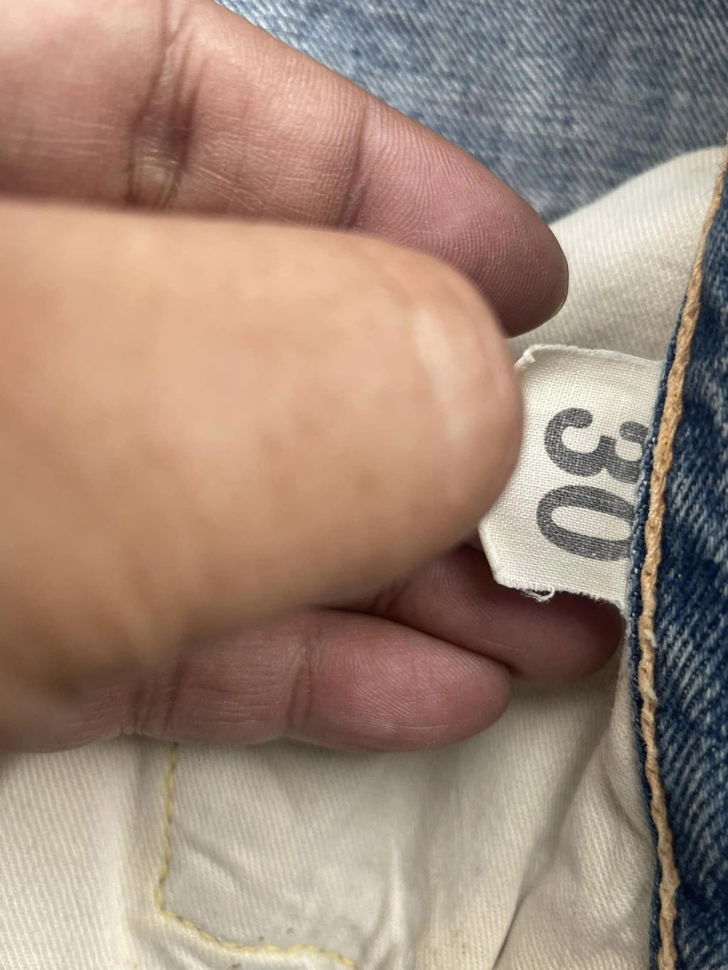 Vintage Warehouse Company Selvedge Faded Distresed Denim