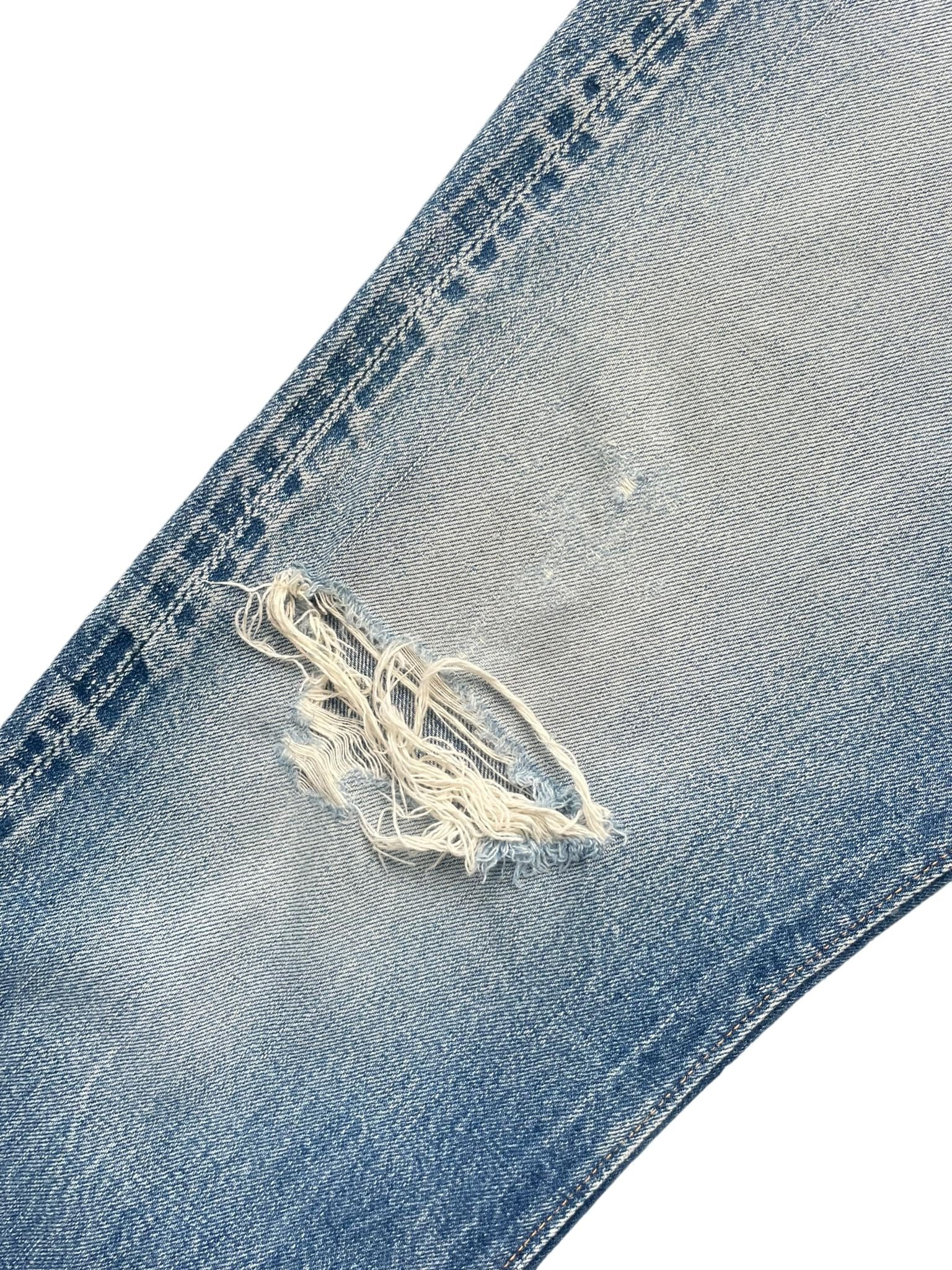 Vintage Warehouse Company Selvedge Faded Distresed Denim