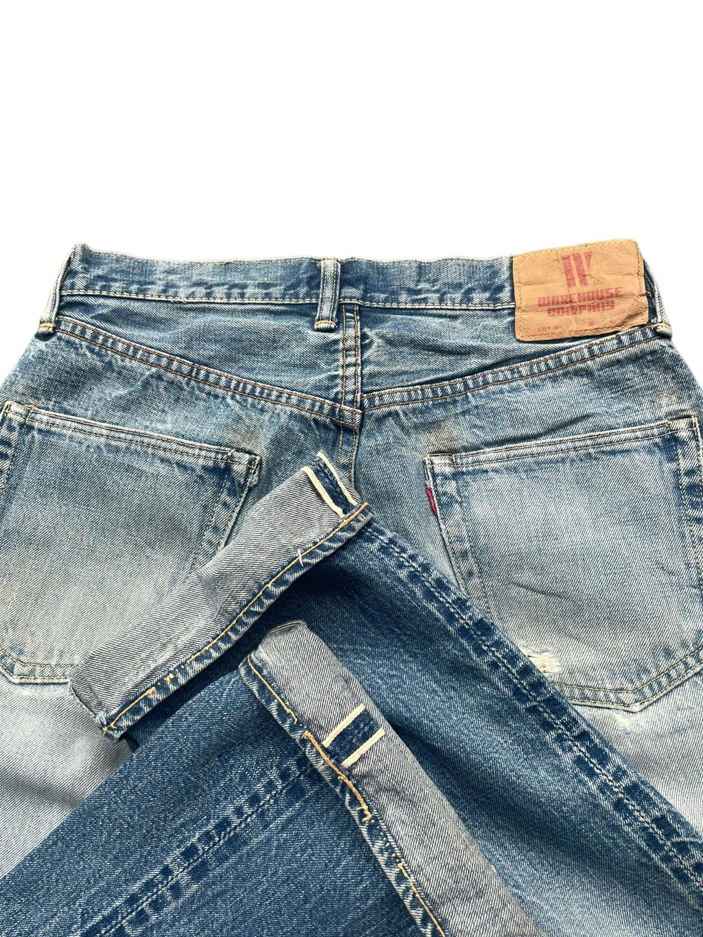 Vintage Warehouse Company Selvedge Faded Distresed Denim