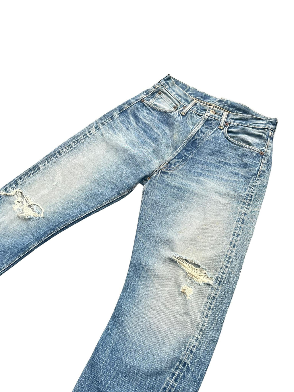 Vintage Warehouse Company Selvedge Faded Distresed Denim
