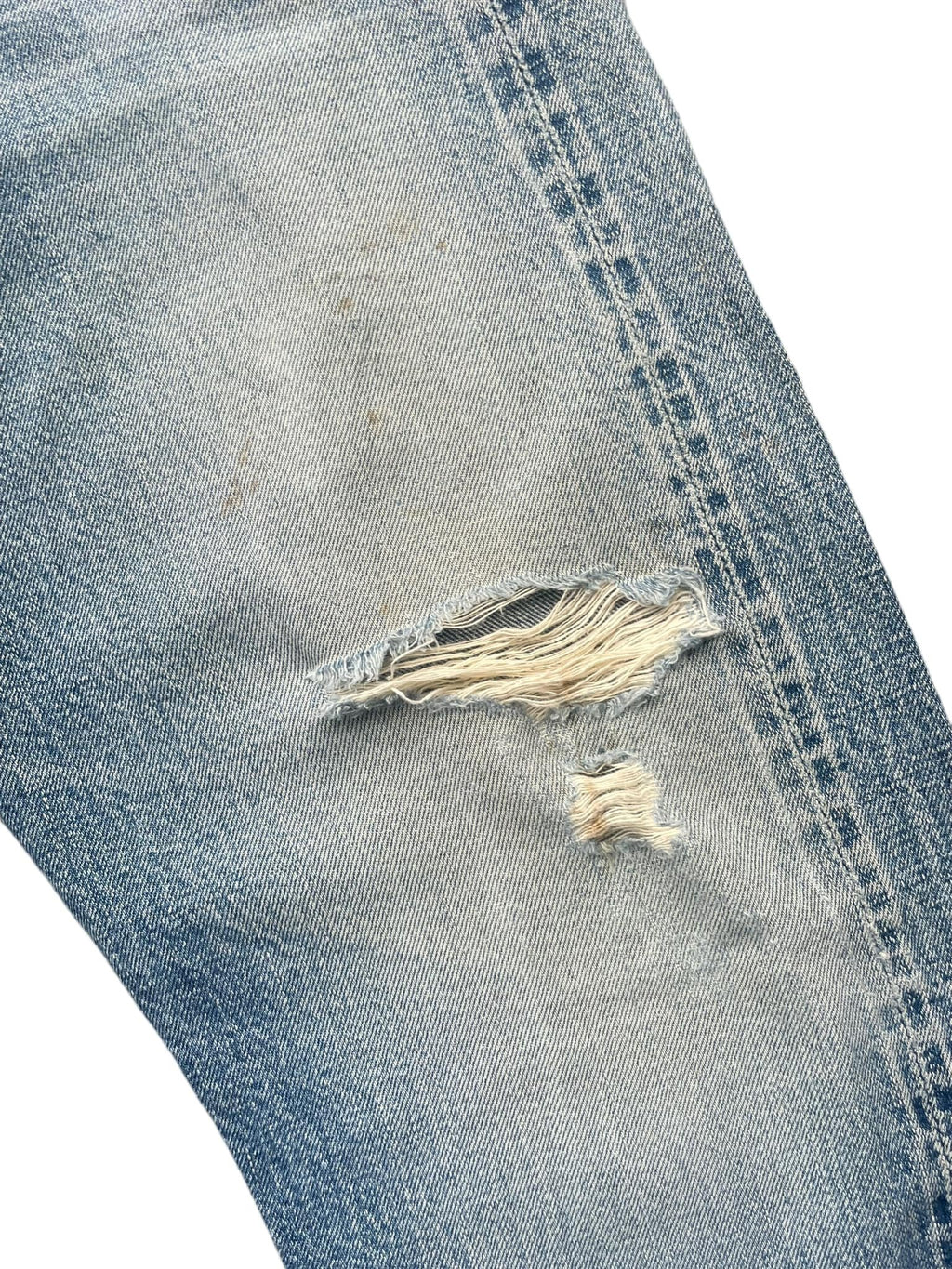 Vintage Warehouse Company Selvedge Faded Distresed Denim