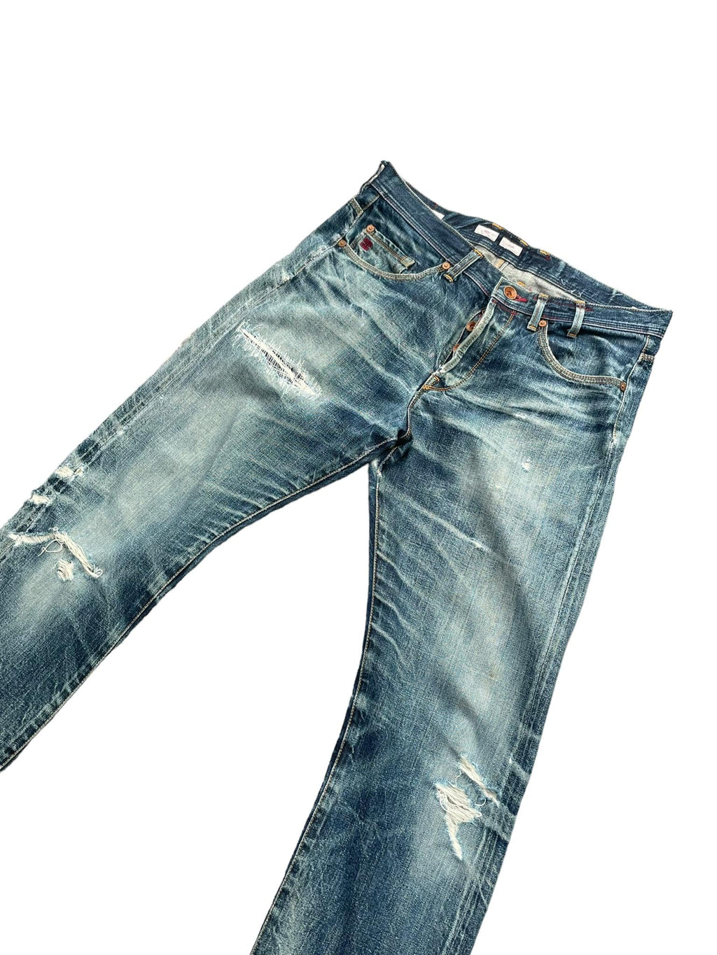Paul Smith Red Ear Faded Distressed Denim