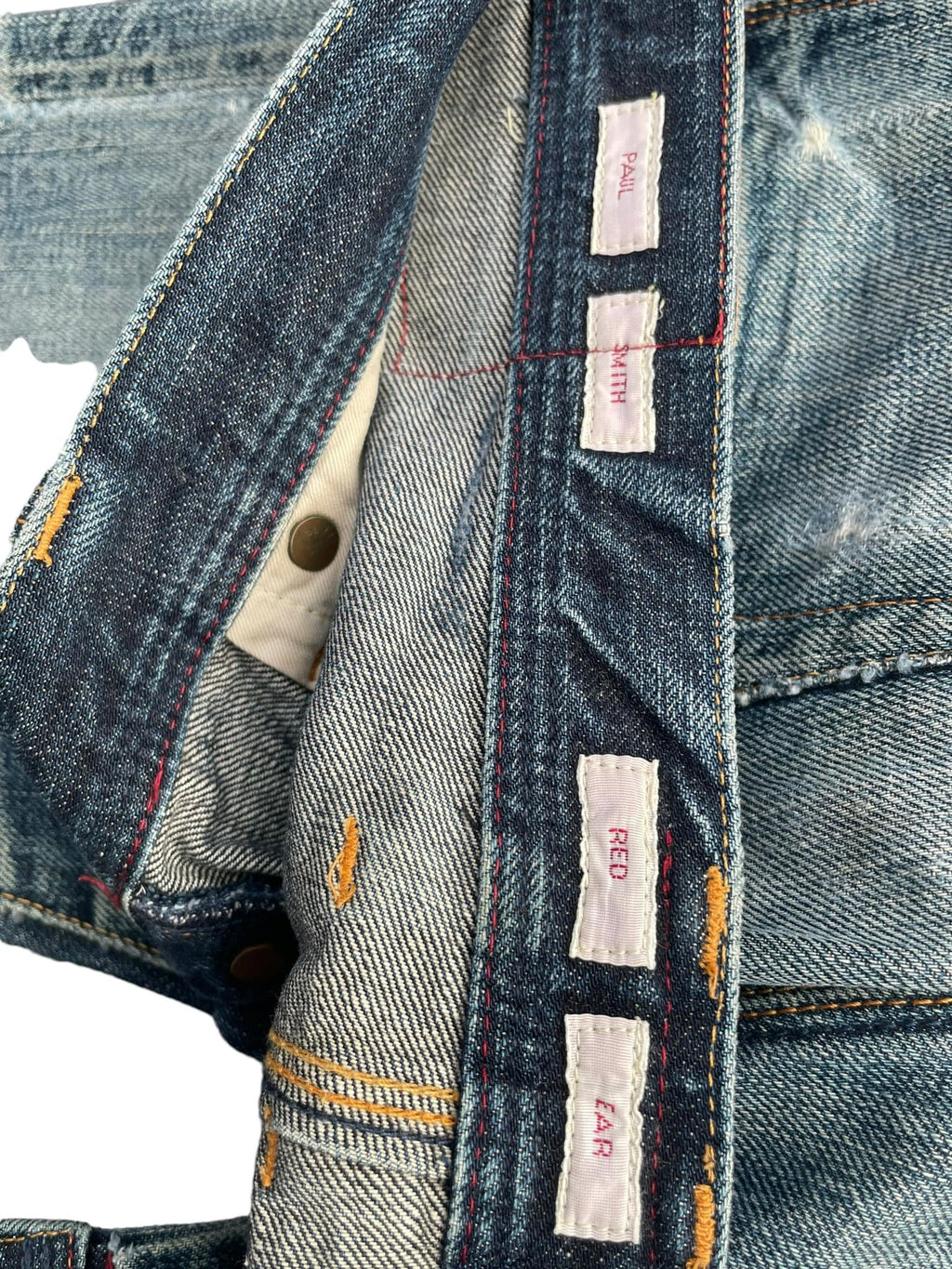 Paul Smith Red Ear Faded Distressed Denim