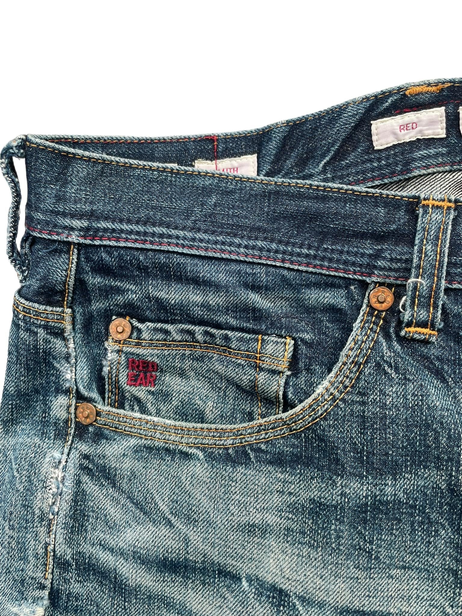 Paul Smith Red Ear Faded Distressed Denim