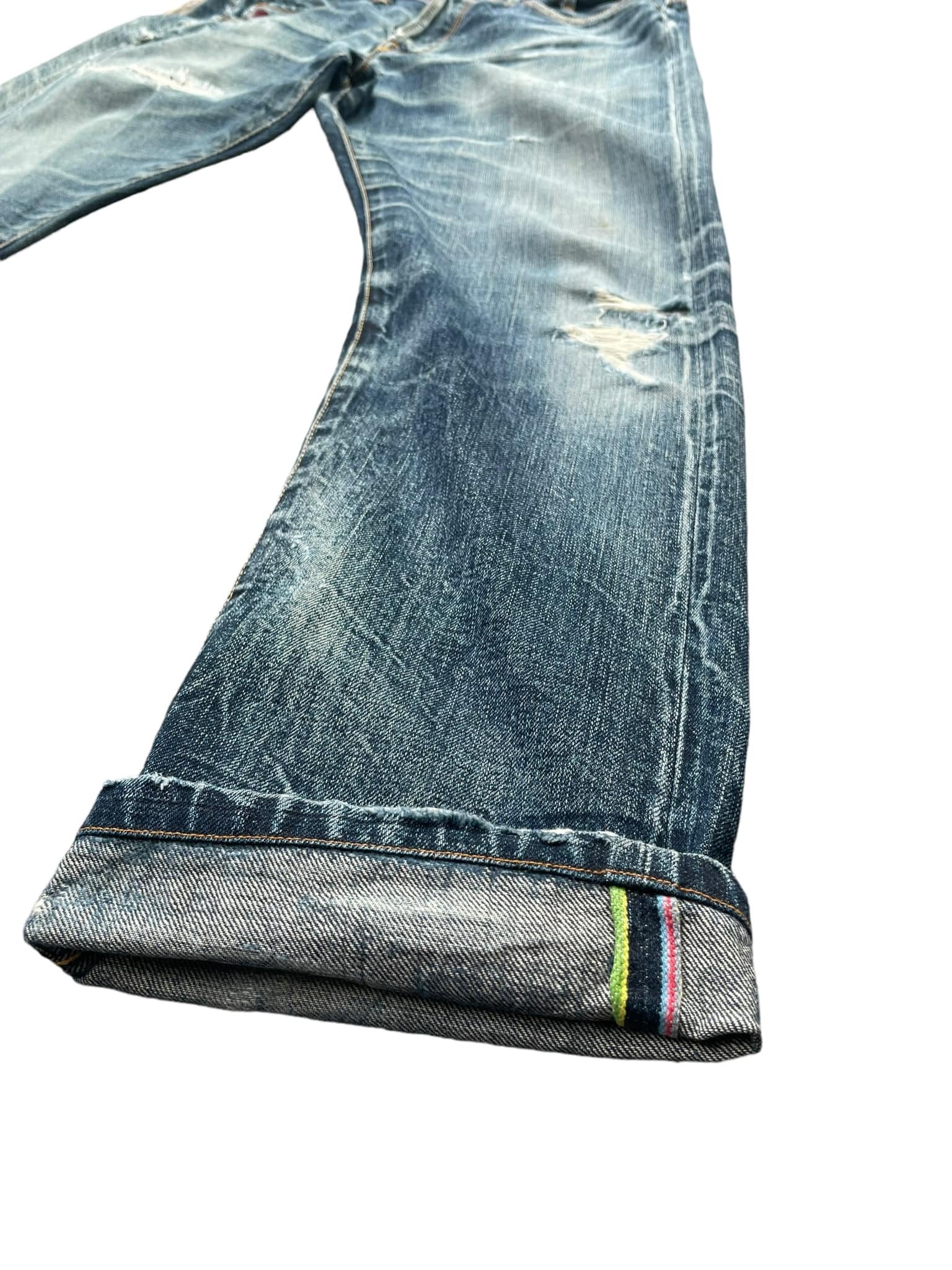 Paul Smith Red Ear Faded Distressed Denim