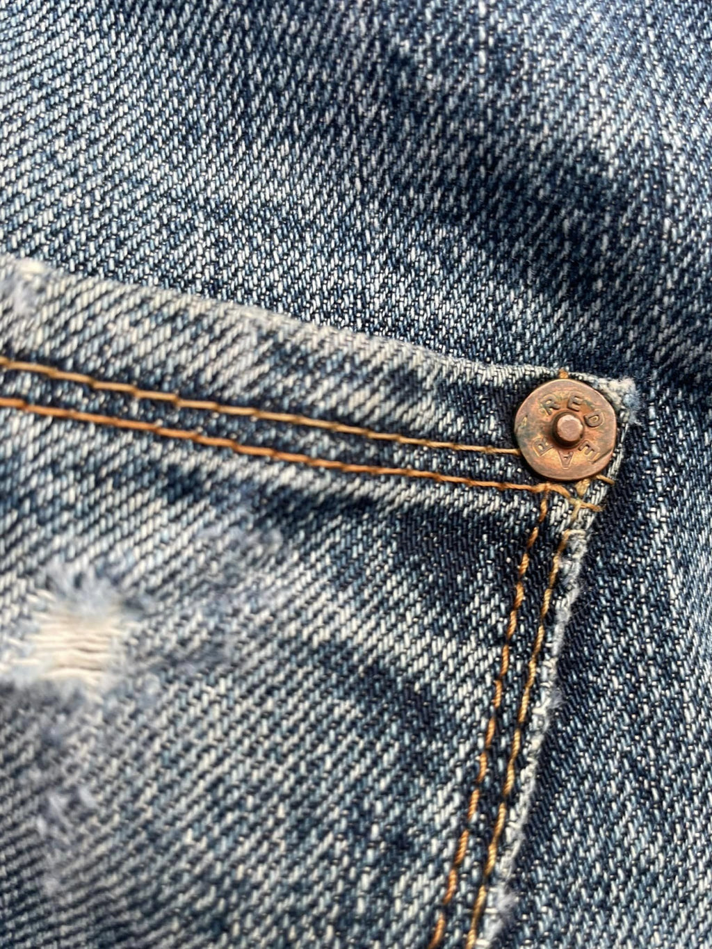 Paul Smith Red Ear Faded Distressed Denim