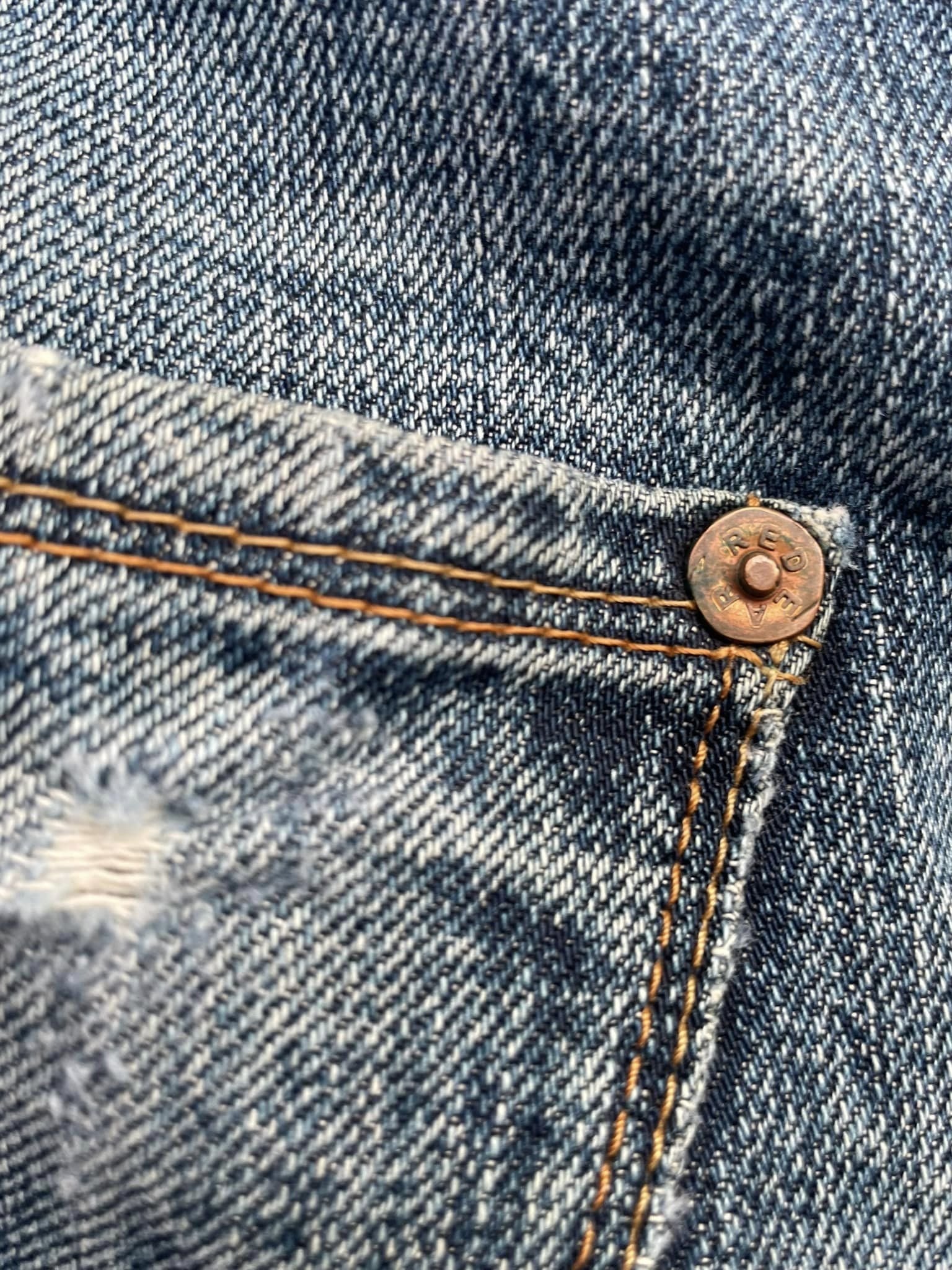 Paul Smith Red Ear Faded Distressed Denim