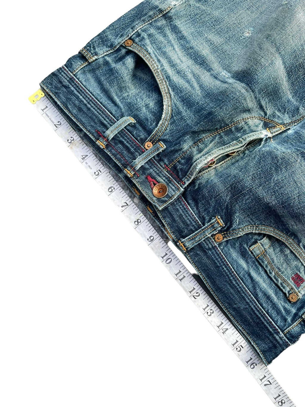 Paul Smith Red Ear Faded Distressed Denim