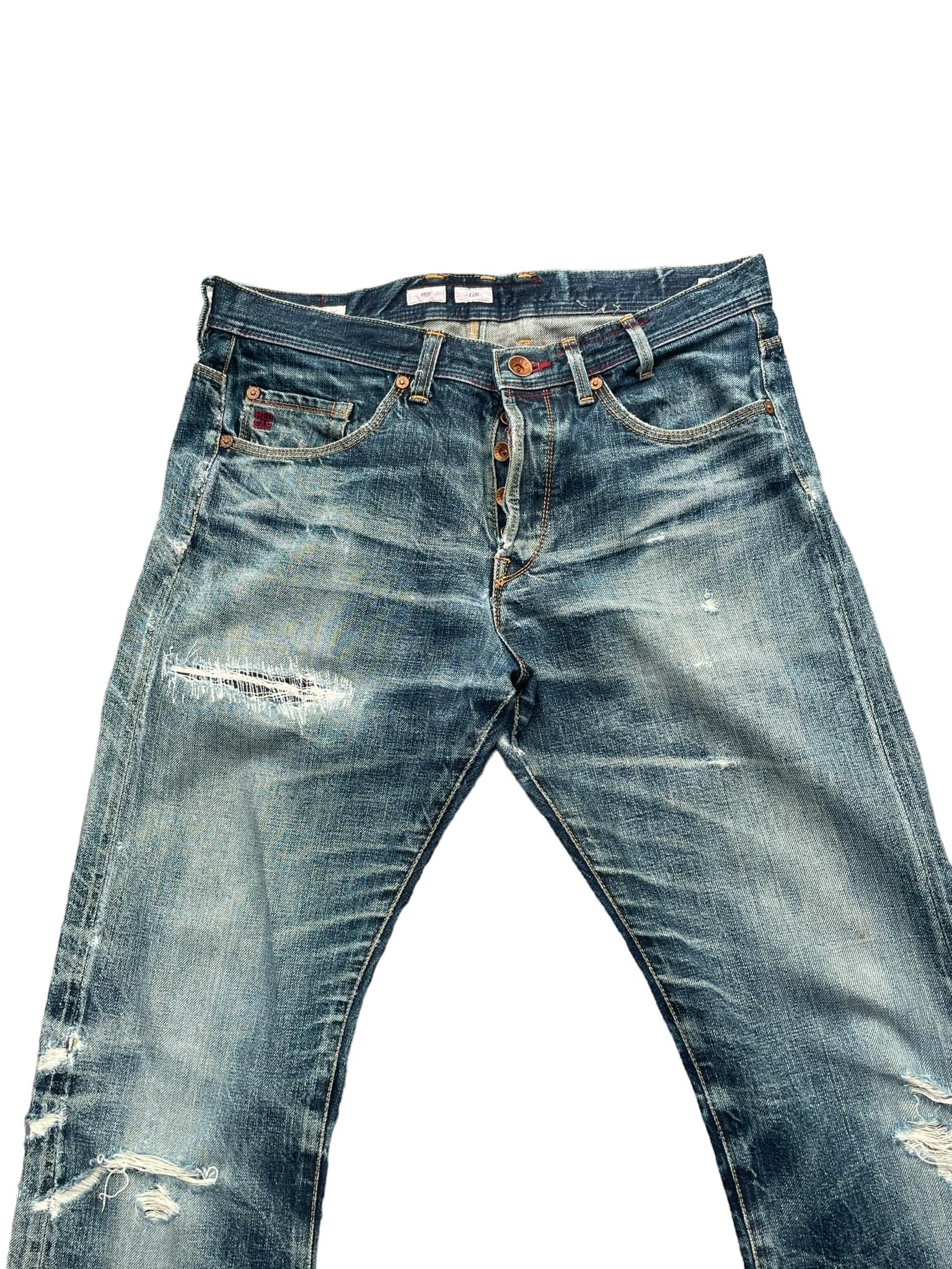 Paul Smith Red Ear Faded Distressed Denim