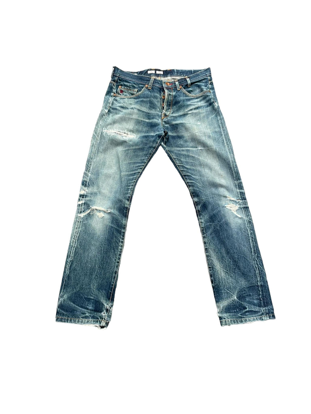 Paul Smith Red Ear Faded Distressed Denim