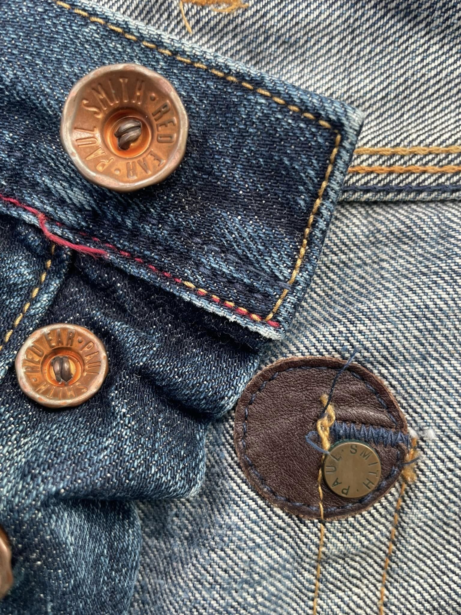 Paul Smith Red Ear Faded Distressed Denim