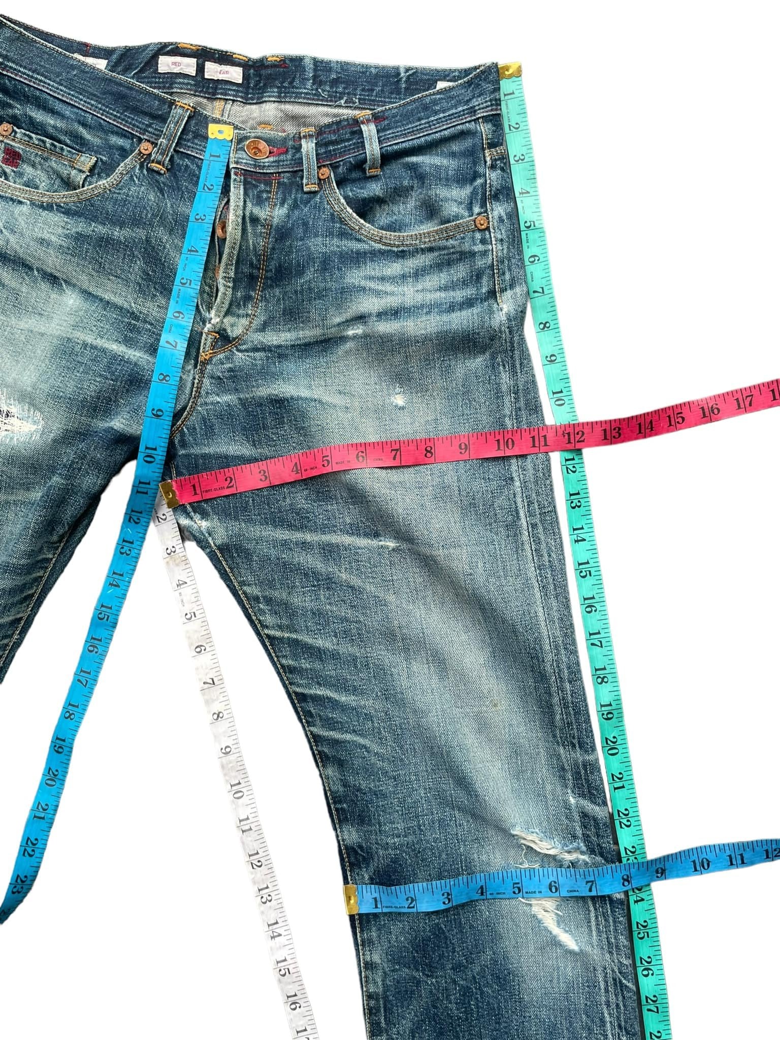 Paul Smith Red Ear Faded Distressed Denim