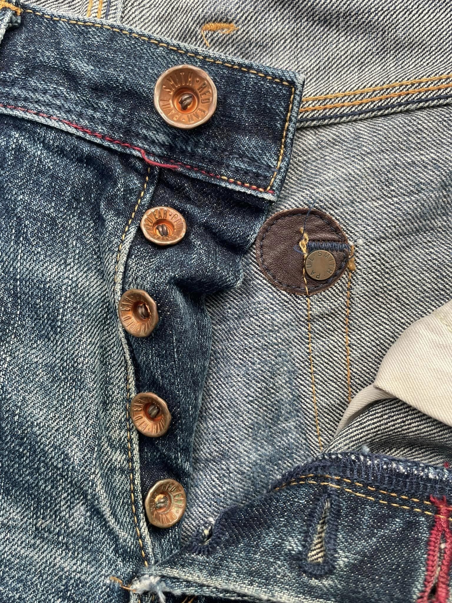 Paul Smith Red Ear Faded Distressed Denim