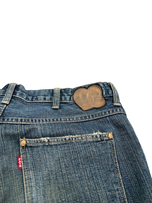 AW03 Number (N)ine Touch Me I’m Sick Kurt Cobain Distressed Patchwork Denim