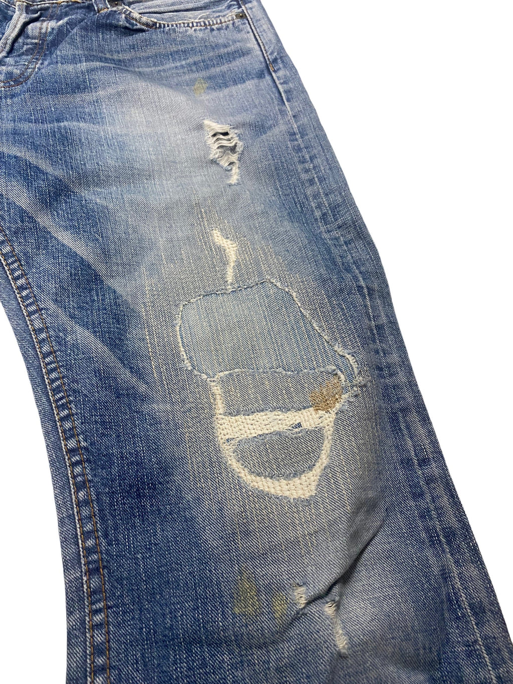 Johnbull Distressed Denim With Repairs
