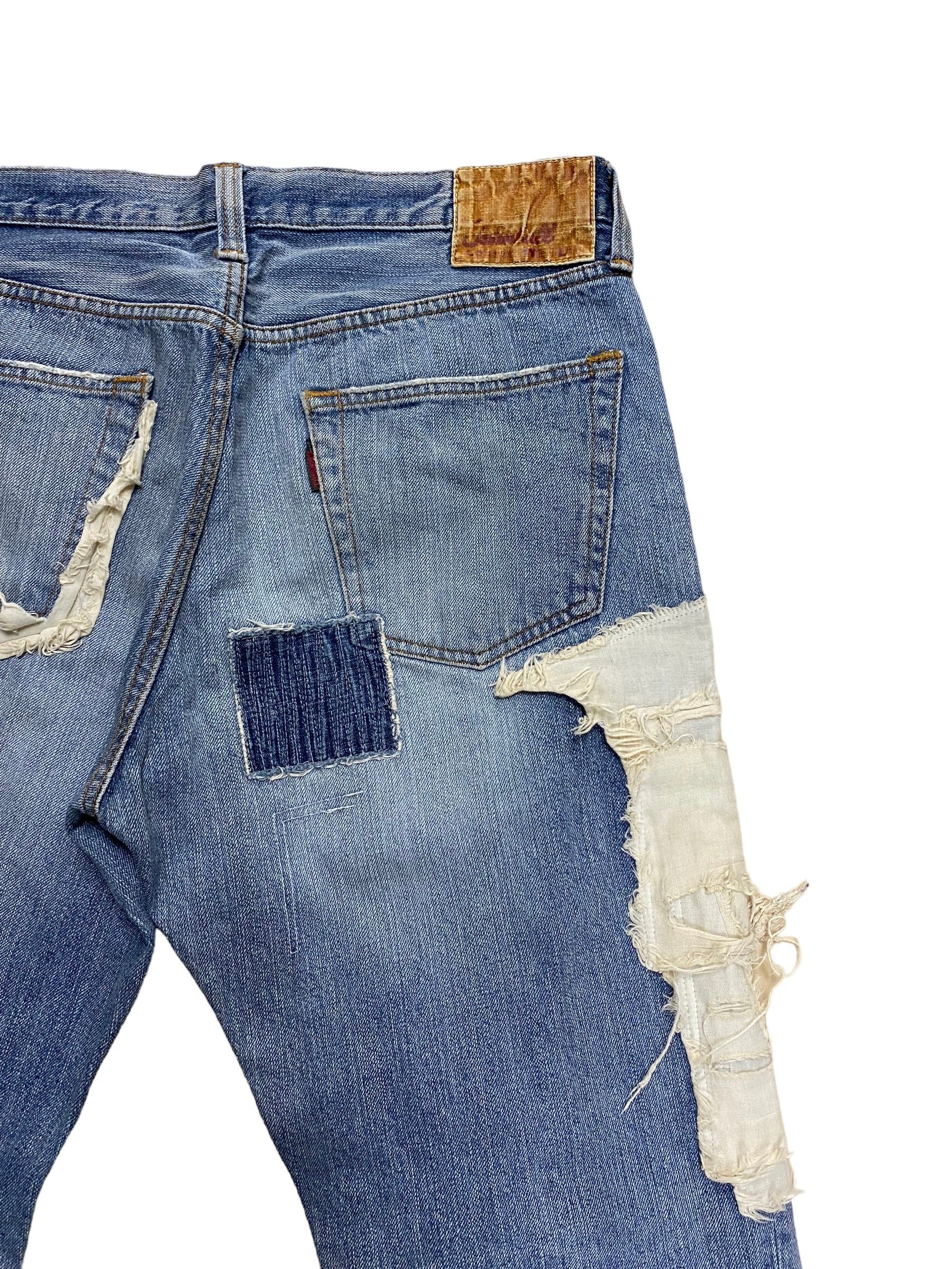 Johnbull Patchwork/Bandage Style Denim