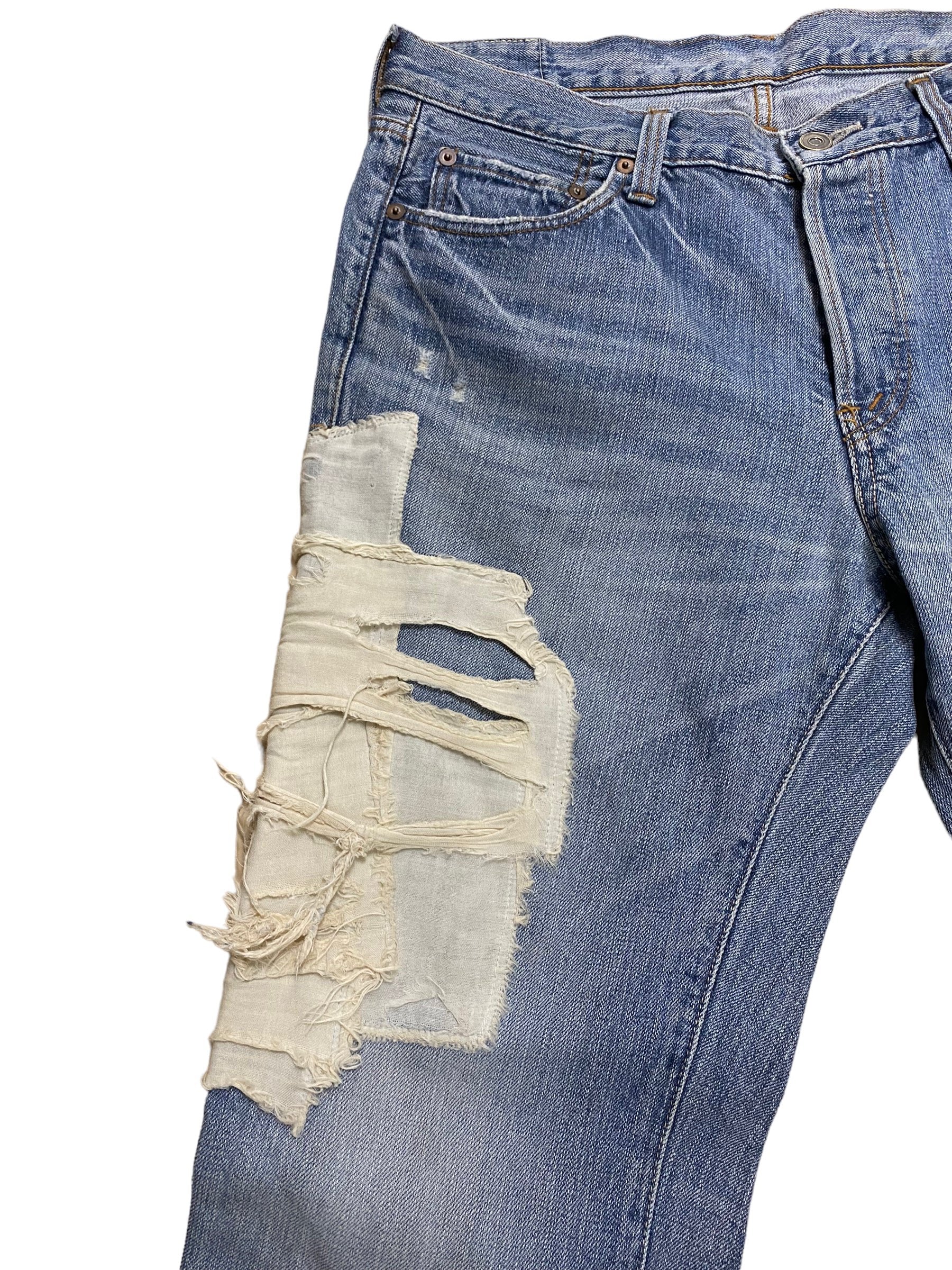 Johnbull Patchwork/Bandage Style Denim
