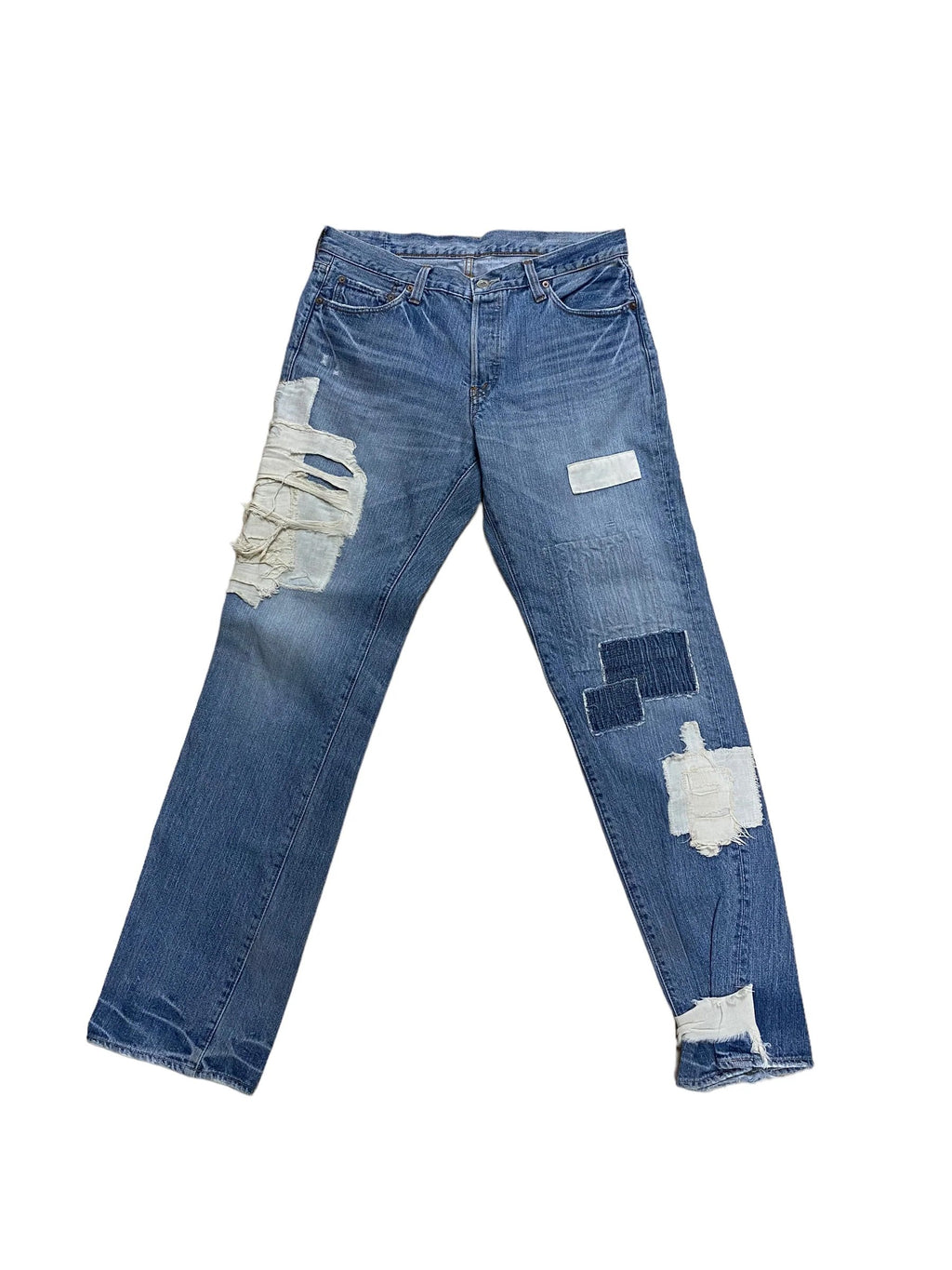 Johnbull Patchwork/Bandage Style Denim
