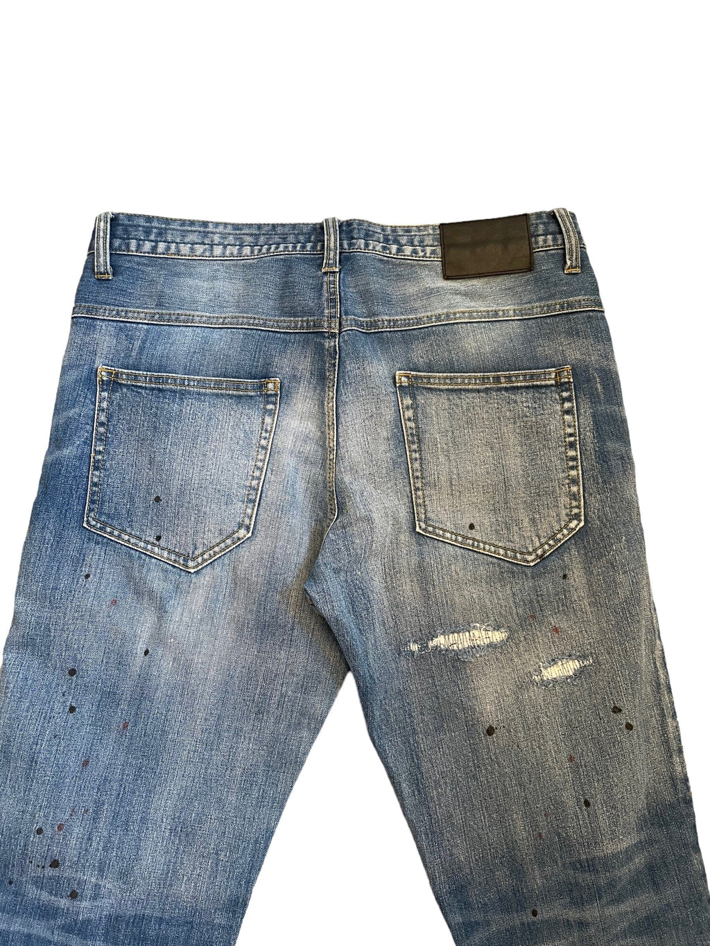 Number (n)ine paint/bandana jeans