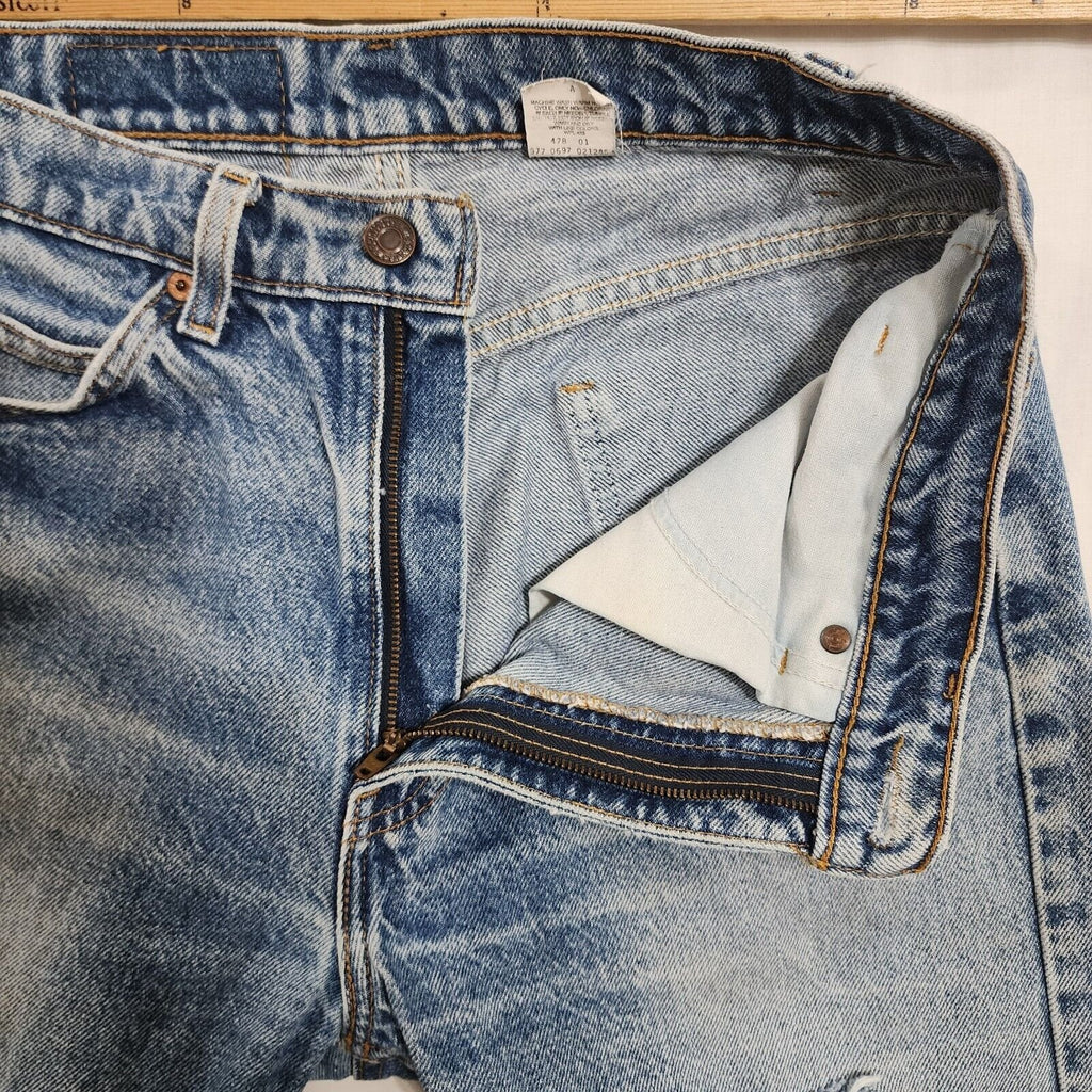 Vintage Orange Tab Levi's 505 Jeans Distressed Mens 32x29