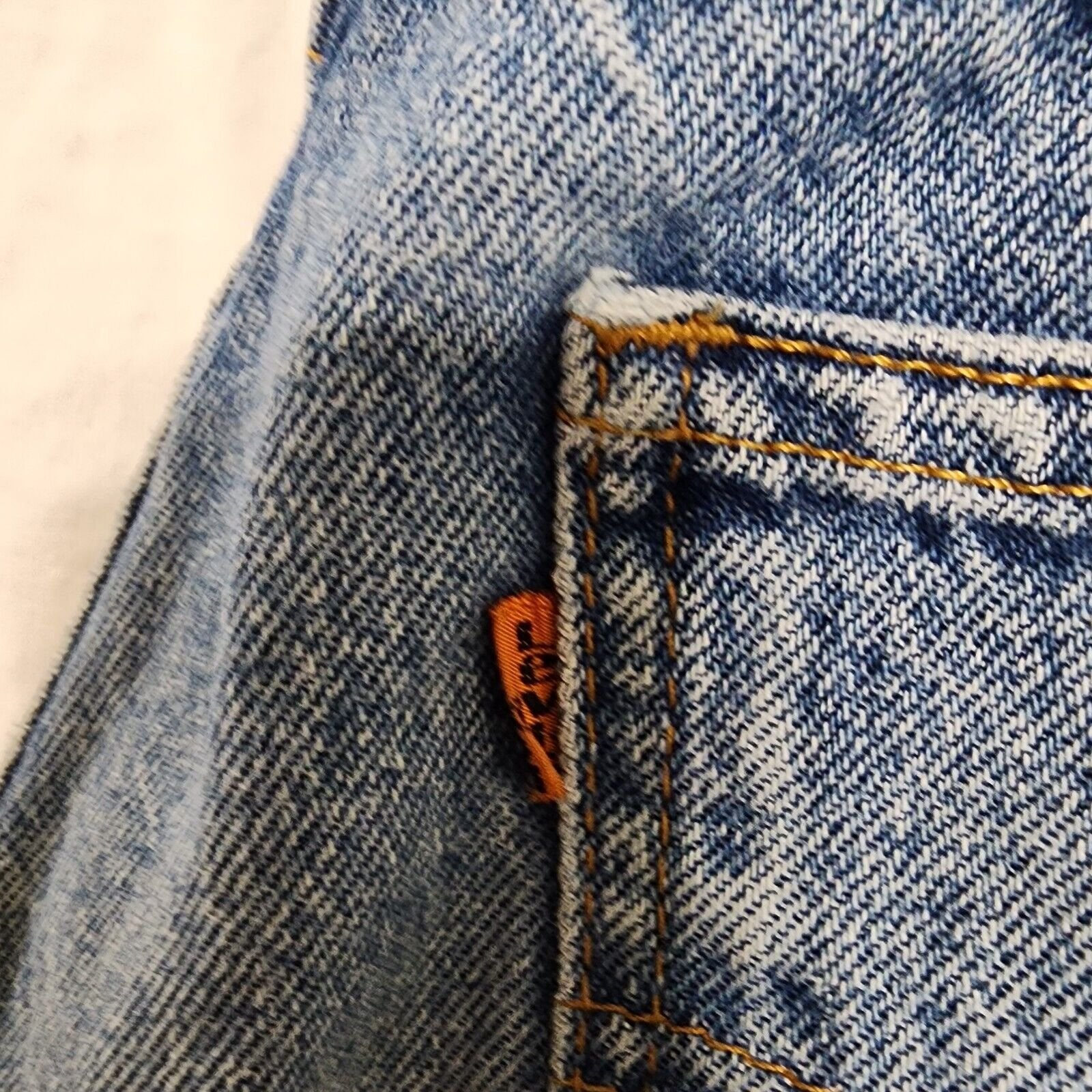 Vintage Orange Tab Levi's 505 Jeans Distressed Mens 32x29
