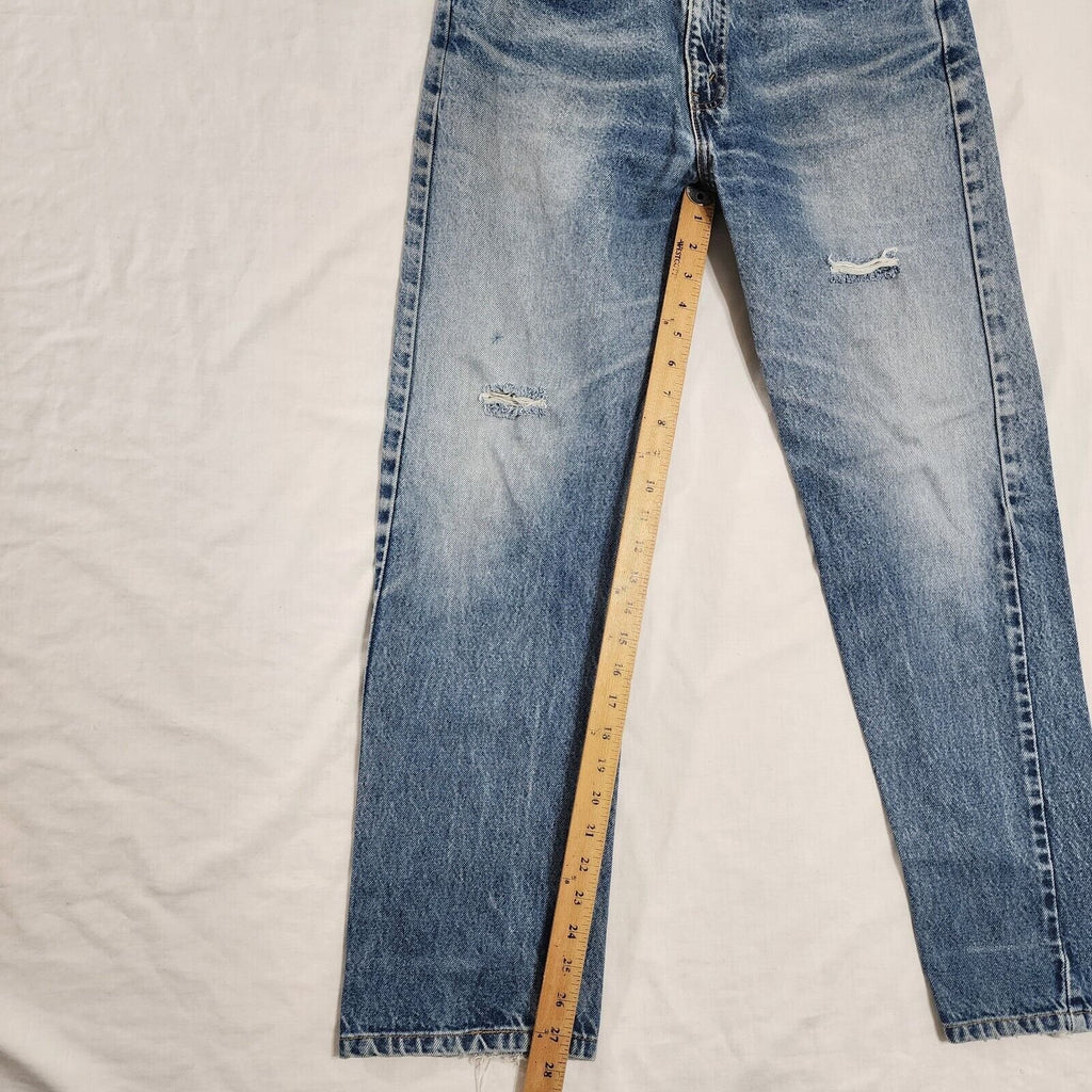 Vintage Orange Tab Levi's 505 Jeans Distressed Mens 32x29