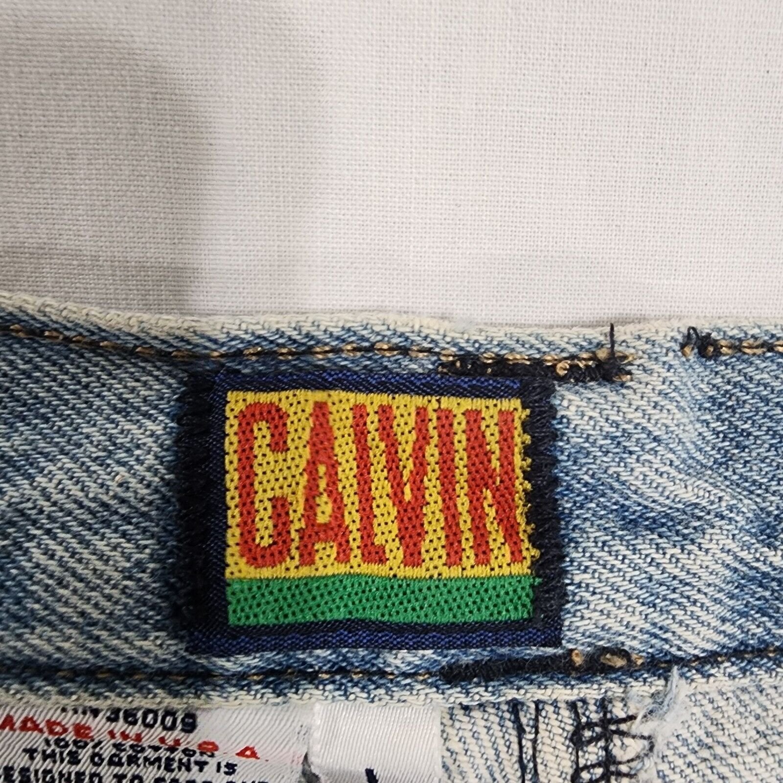 Vintage 80s Calvin Klein Women Sailor High Rise Jeans Tapered Size 32 X 27