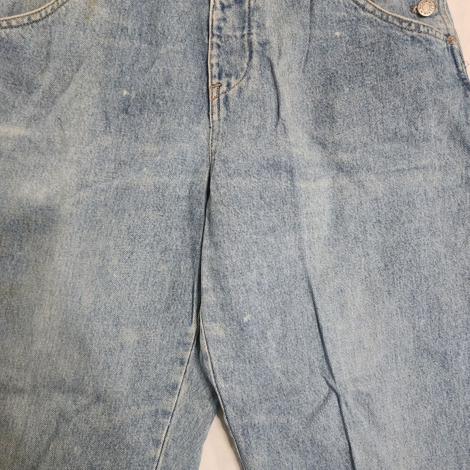 Vintage 80s Calvin Klein Women Sailor High Rise Jeans Tapered Size 32 X 27