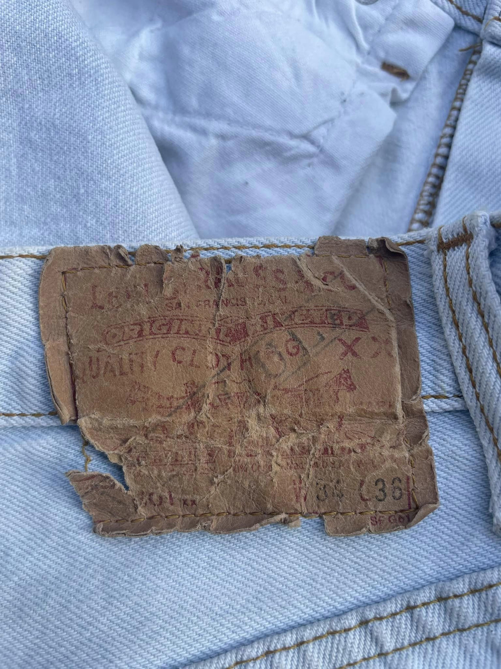 Vintage 1988 Levis 501 XX e Usa Faded Denim