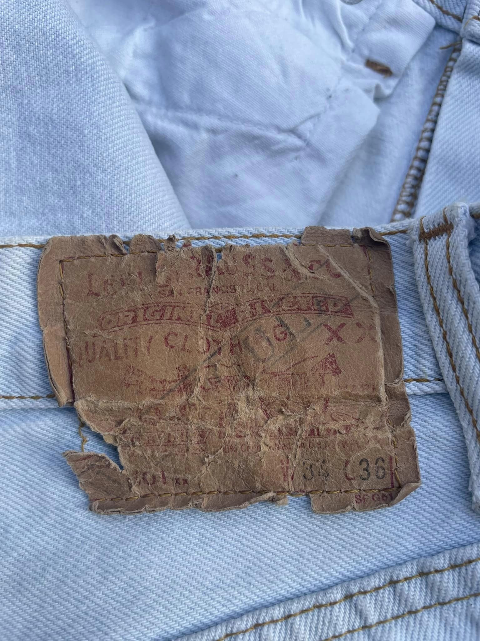 Vintage 1988 Levis 501 XX e Usa Faded Denim