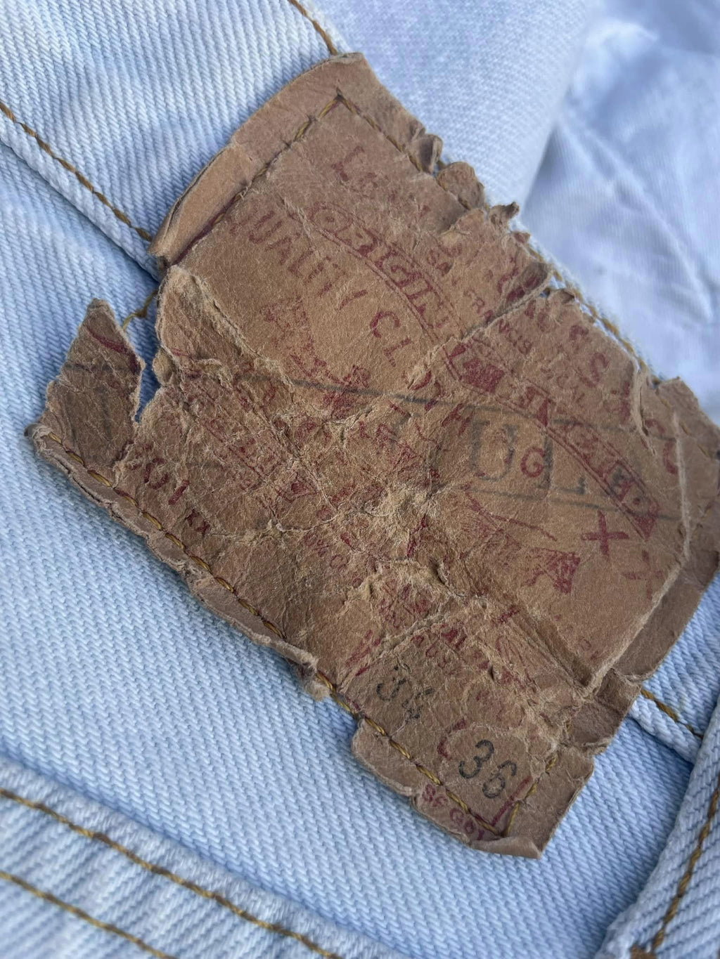 Vintage 1988 Levis 501 XX e Usa Faded Denim