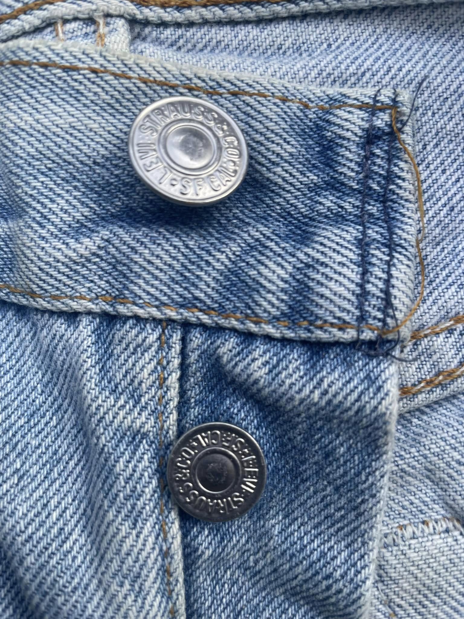 Vintage 1991 Levis 501 e Usa Faded Distressed