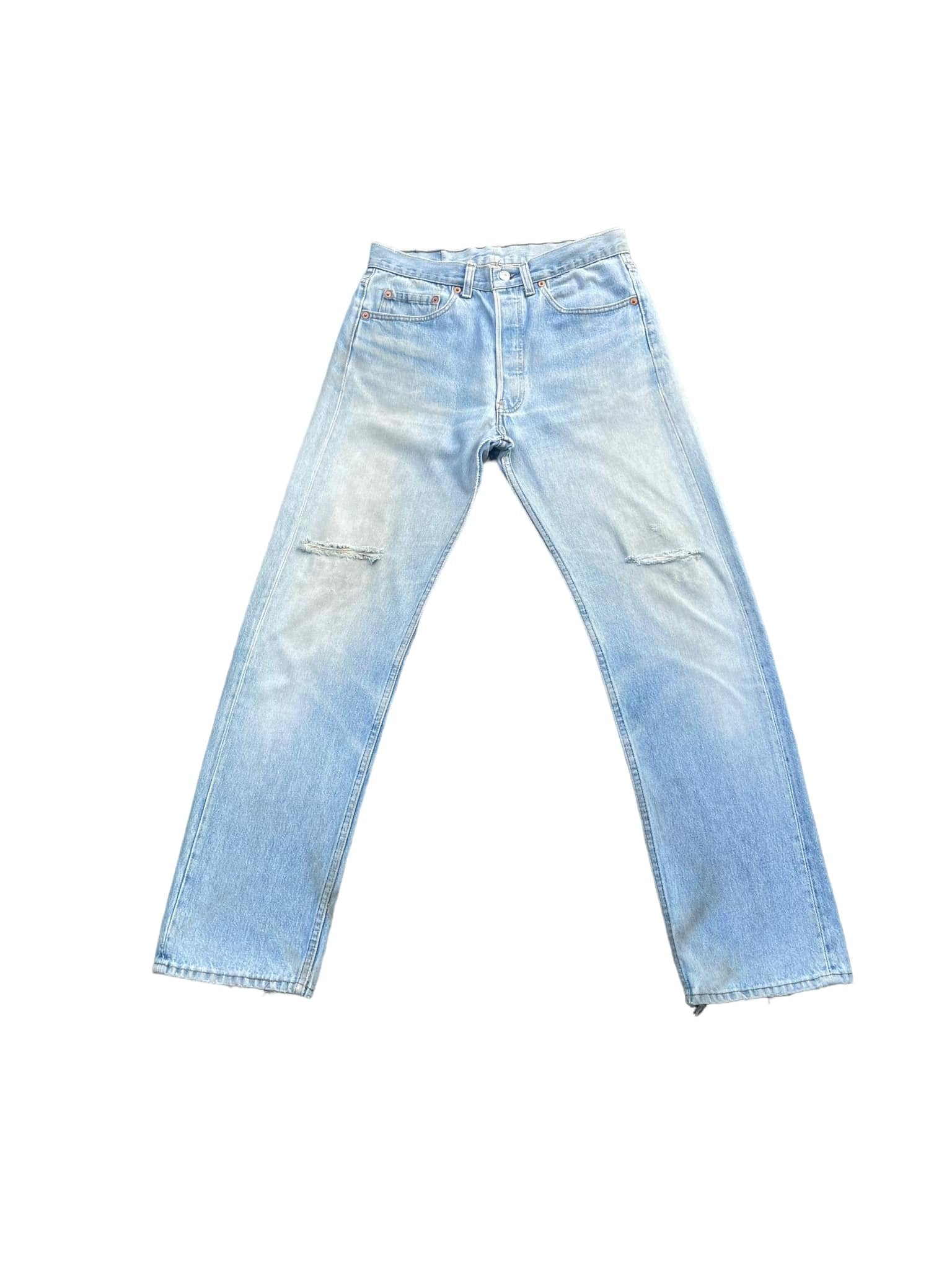 Vintage 1991 Levis 501 e Usa Faded Distressed
