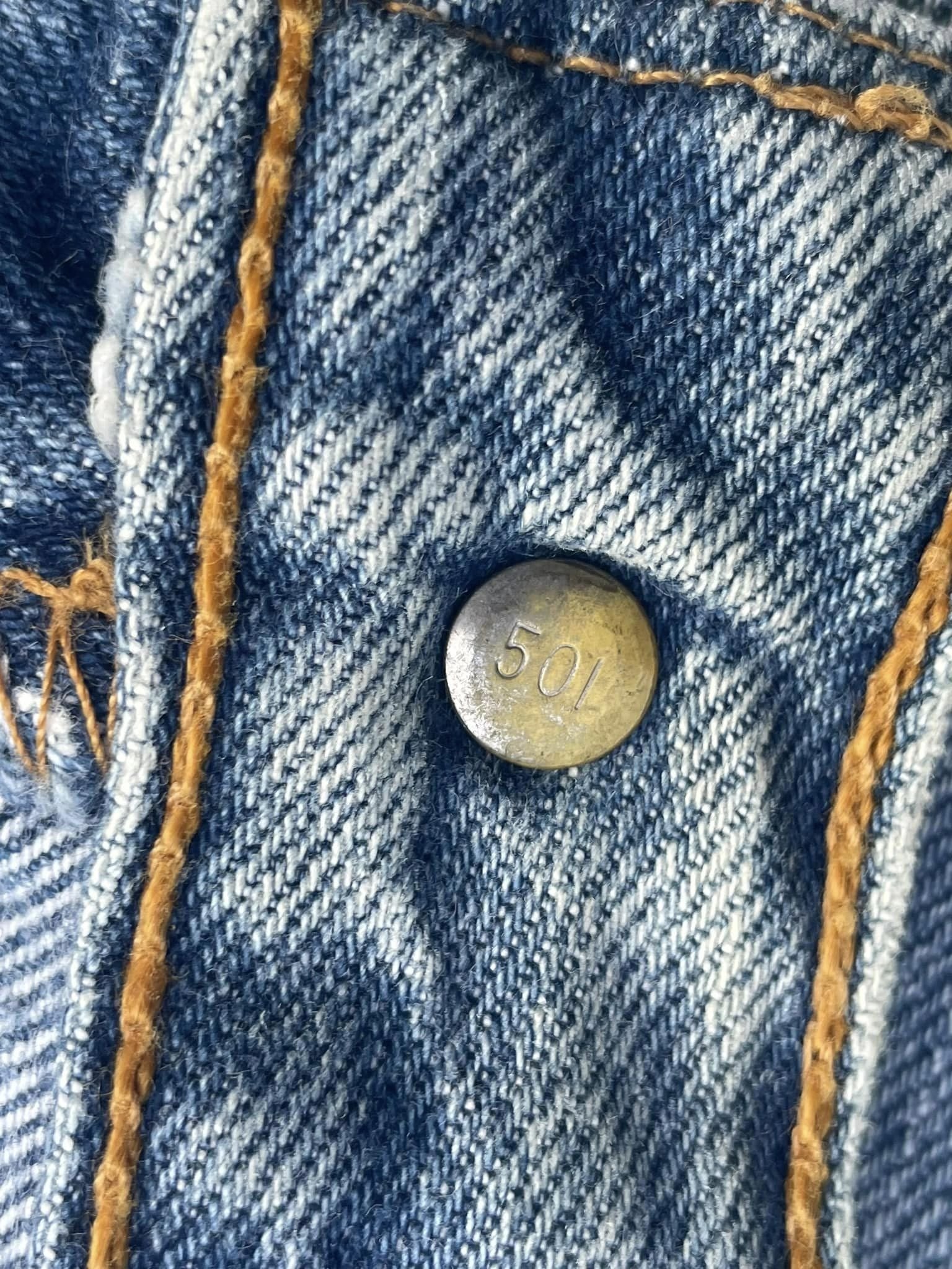 Vintage 1997 Levis 501 e Usa Faded Distressed