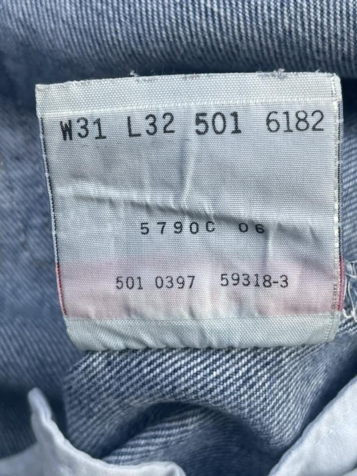 Vintage 1997 Levis 501 e Usa Faded Distressed