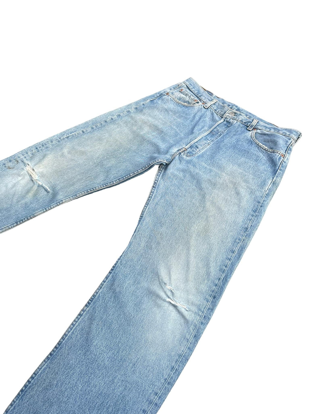 Vintage 1996 Levis 501 e Usa Irregular Faded Distressed