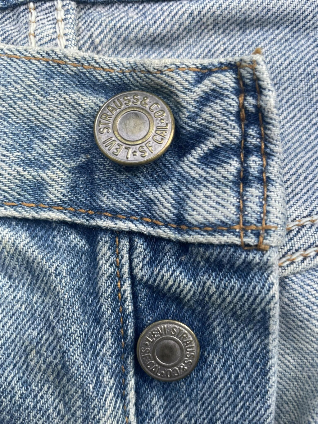 Vintage 1996 Levis 501 e Usa Irregular Faded Distressed