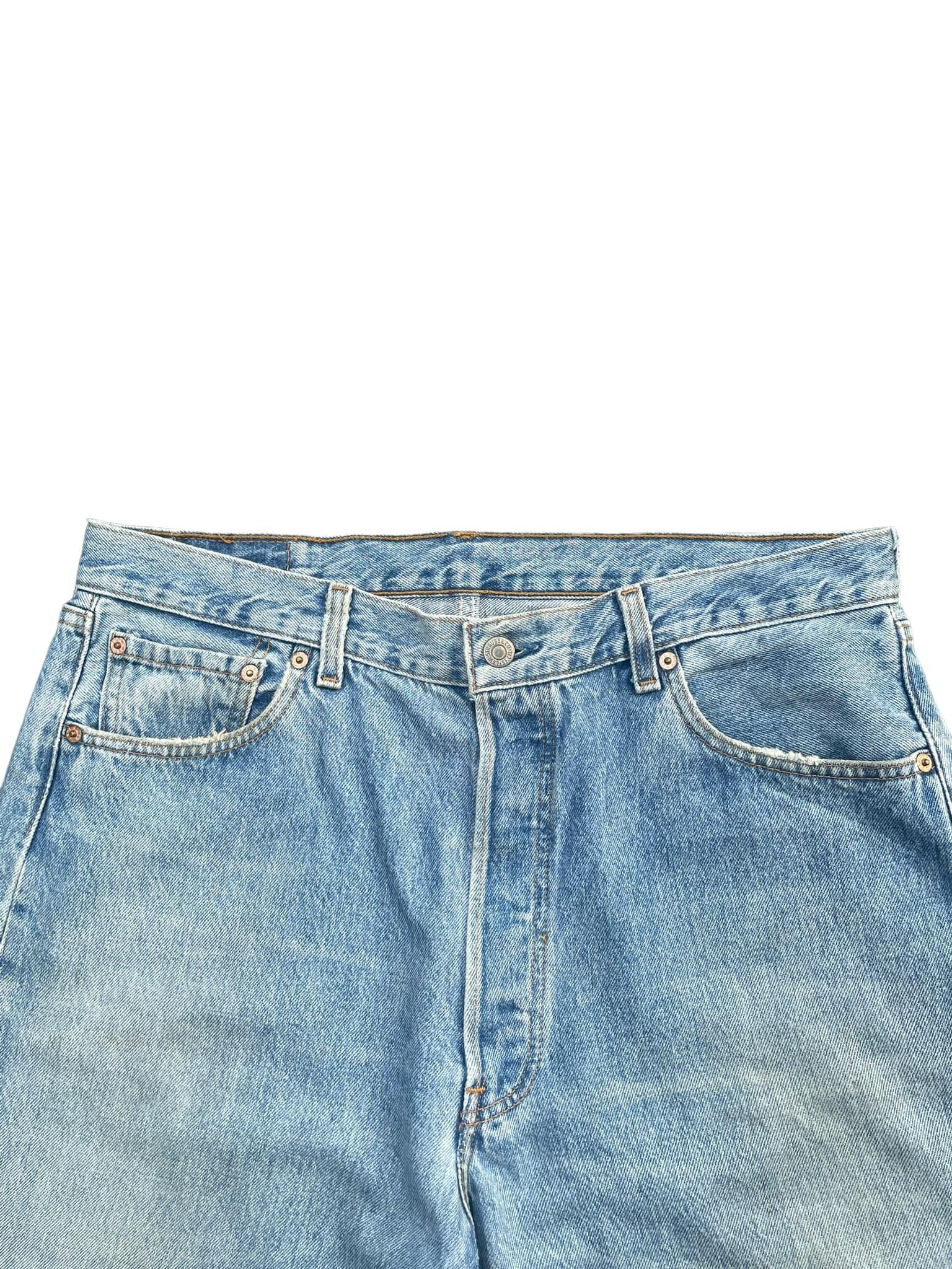 Vintage 1996 Levis 501 e Usa Irregular Faded Distressed