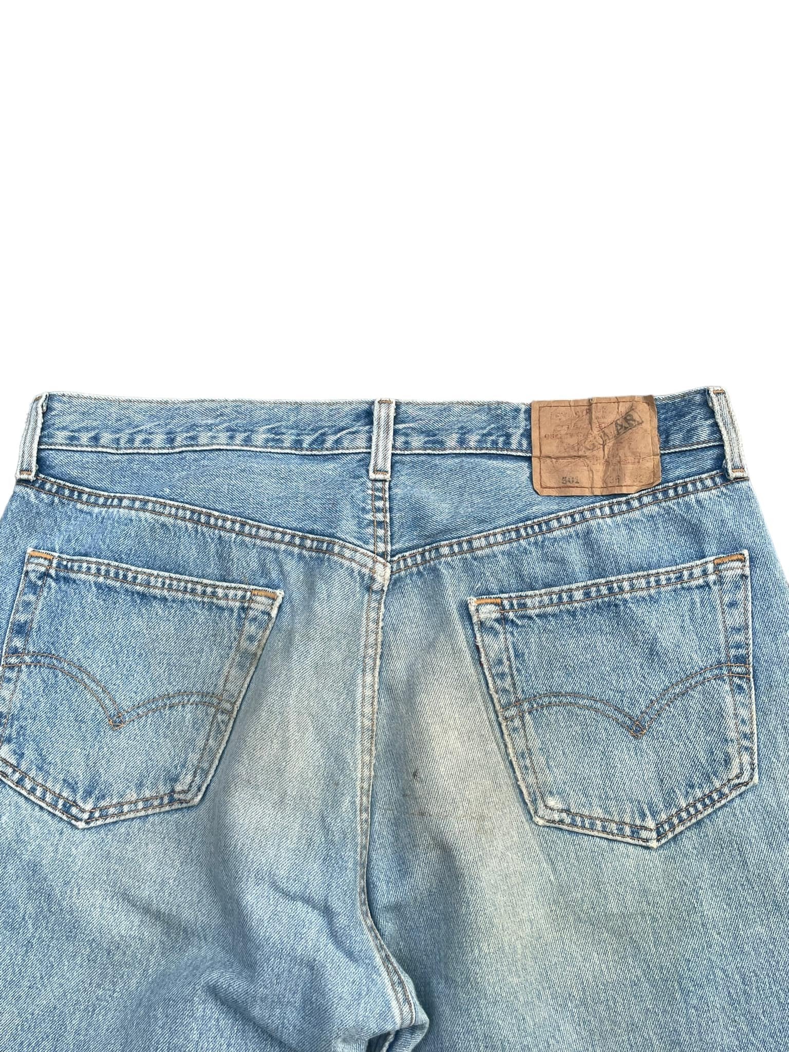 Vintage 1996 Levis 501 e Usa Irregular Faded Distressed