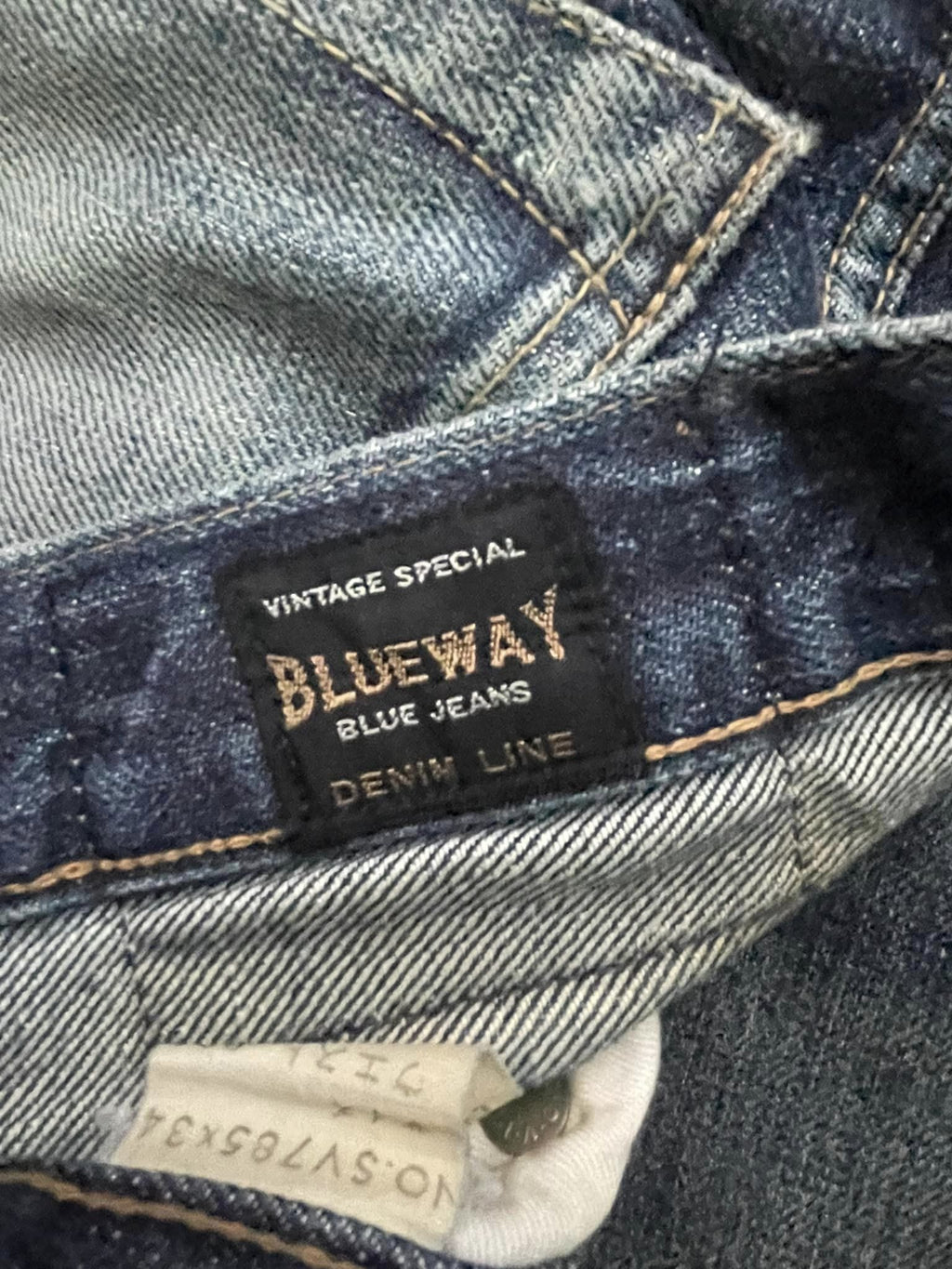 Vintage Blue Way Selvedge Distresed Denim