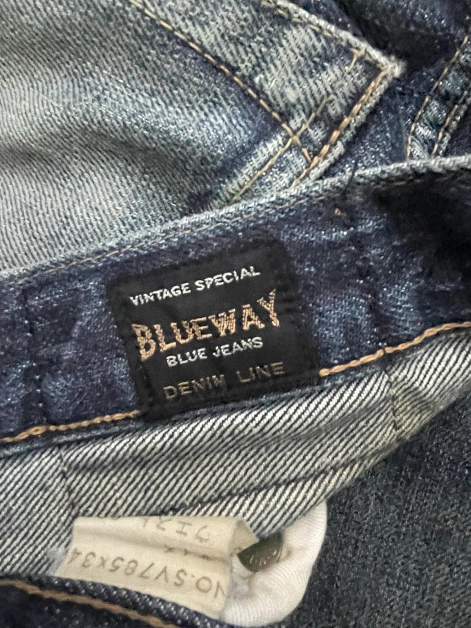 Vintage Blue Way Selvedge Distresed Denim