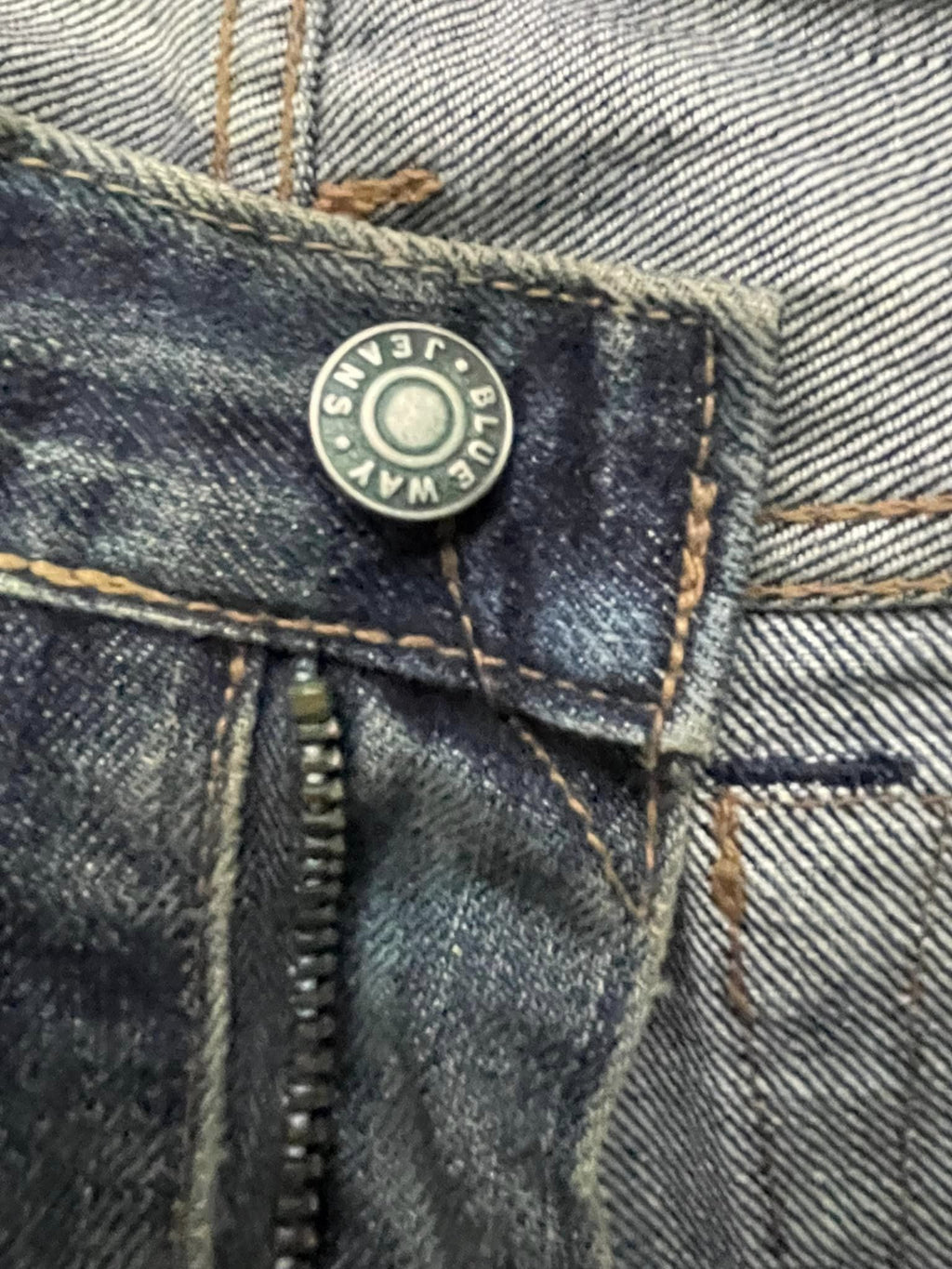 Vintage Blue Way Selvedge Distresed Denim