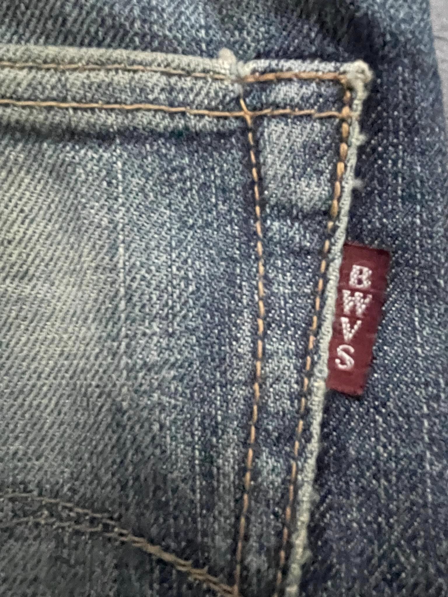 Vintage Blue Way Selvedge Distresed Denim
