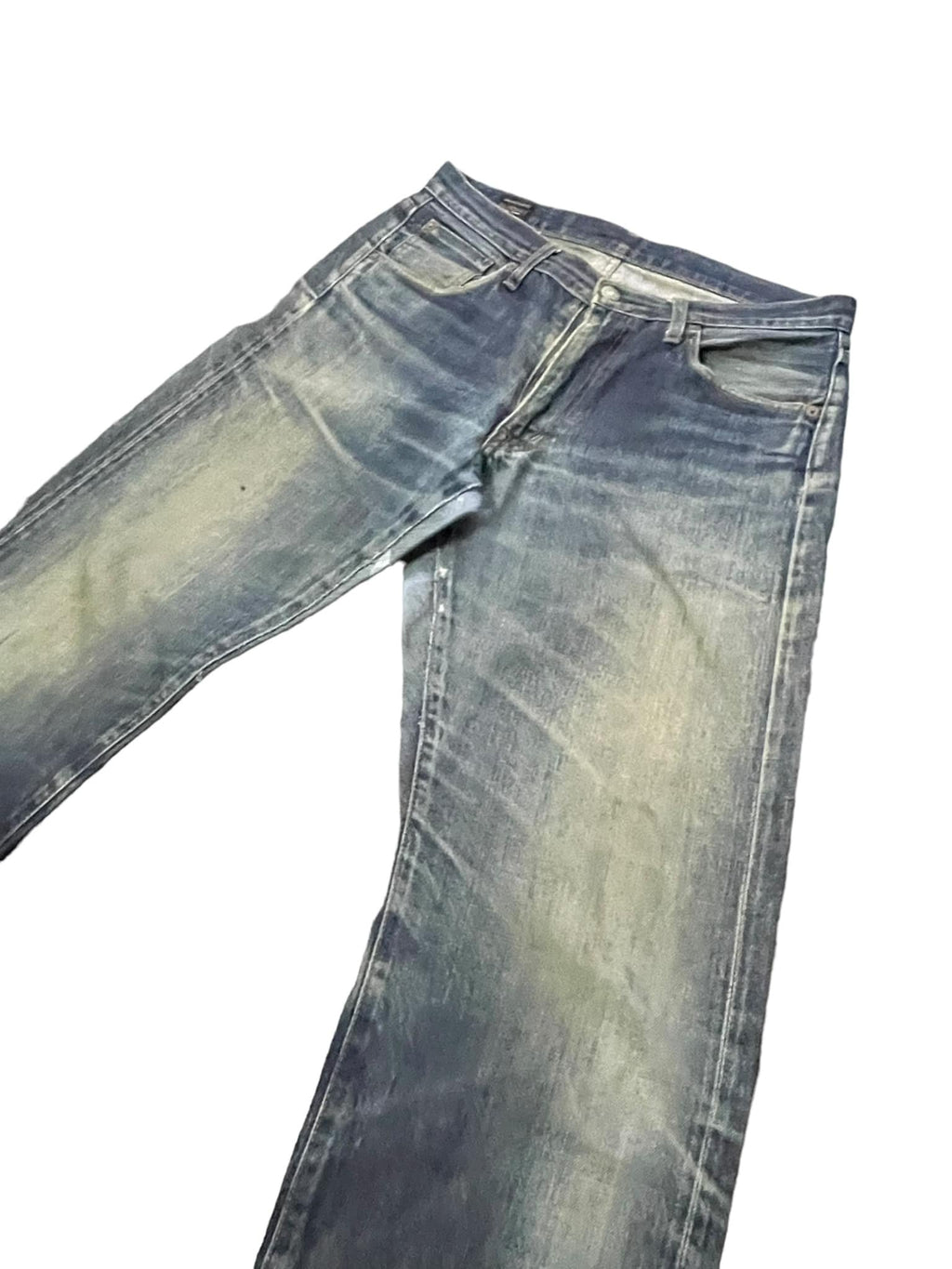 Vintage Blue Way Selvedge Distresed Denim