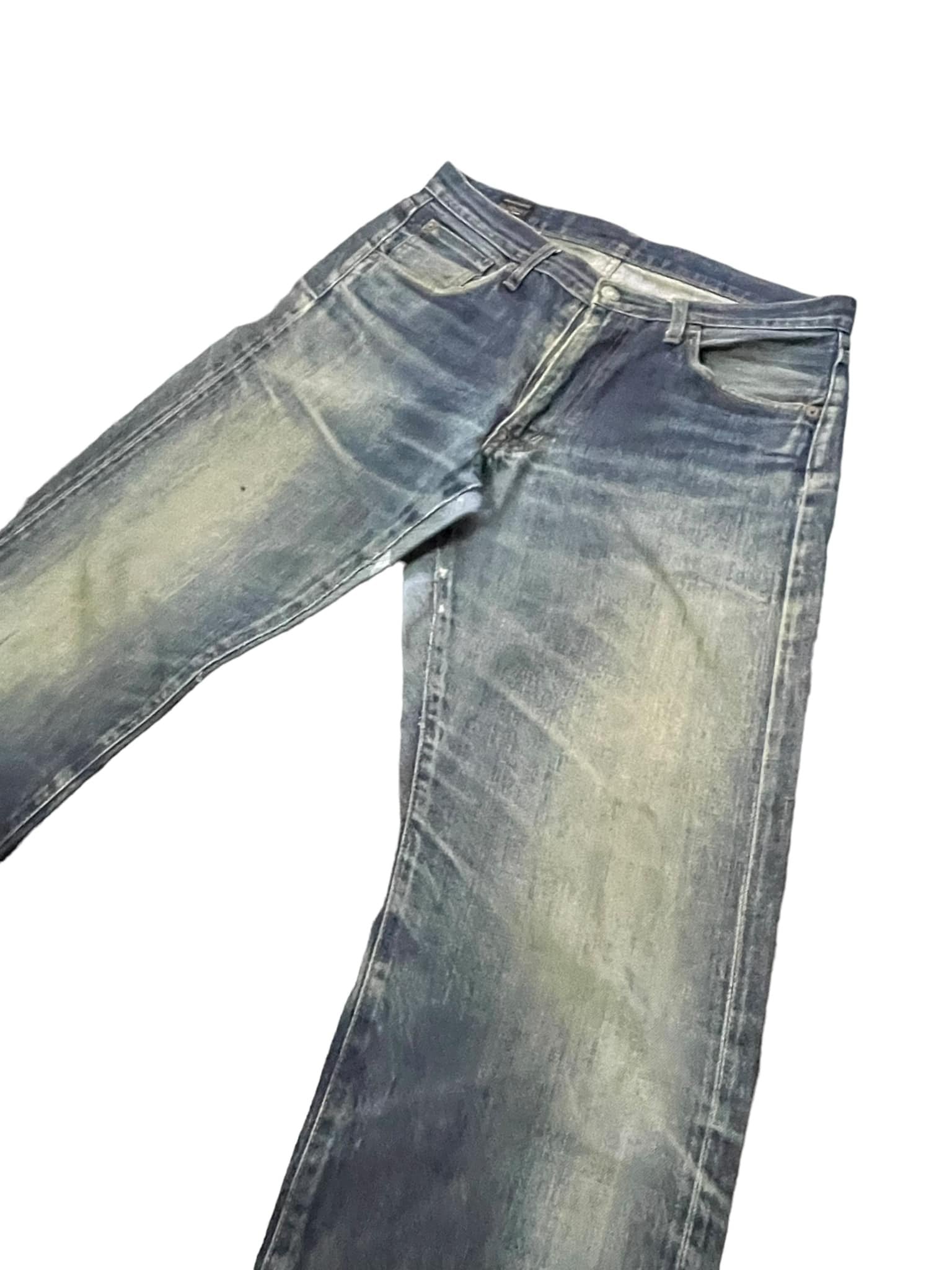 Vintage Blue Way Selvedge Distresed Denim