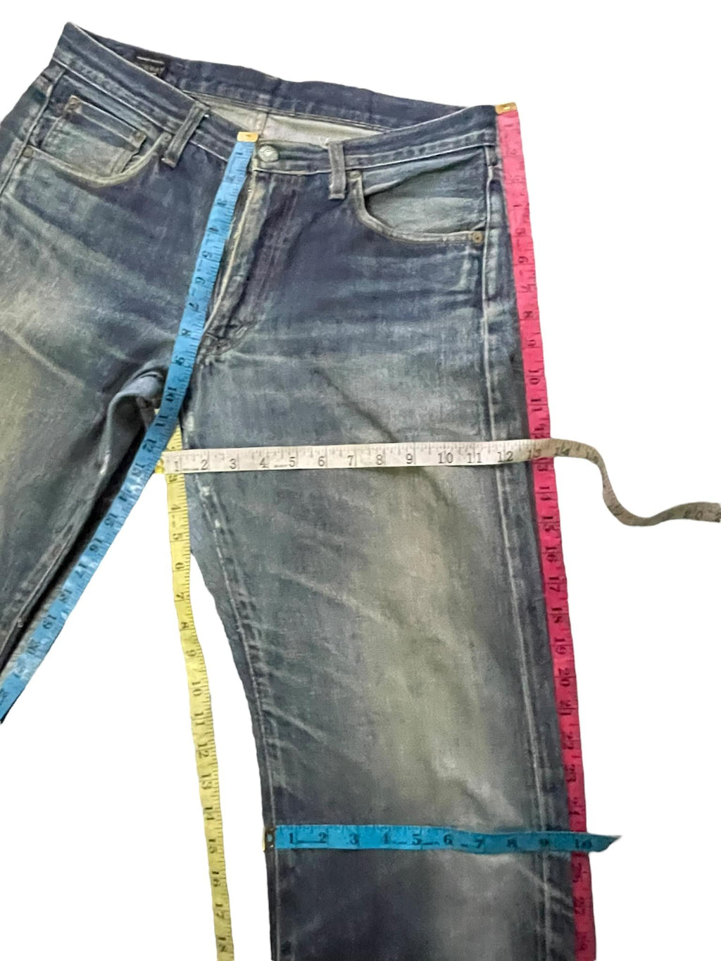 Vintage Blue Way Selvedge Distresed Denim